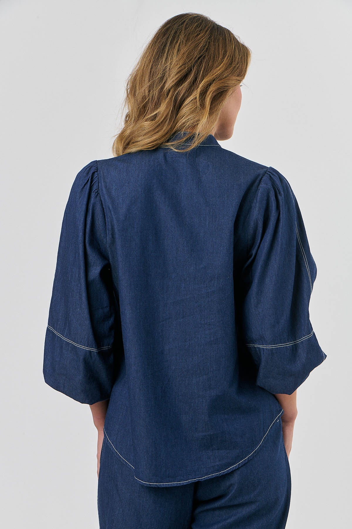 Linen Top - Denim