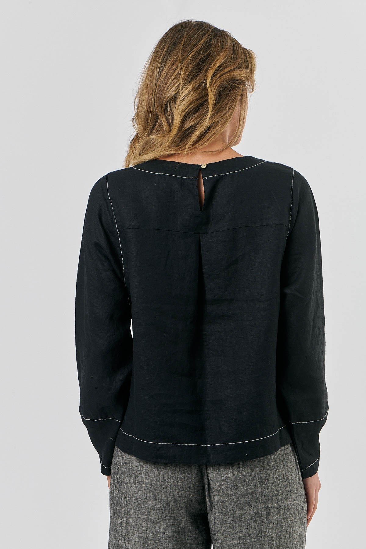 Linen Top - Black