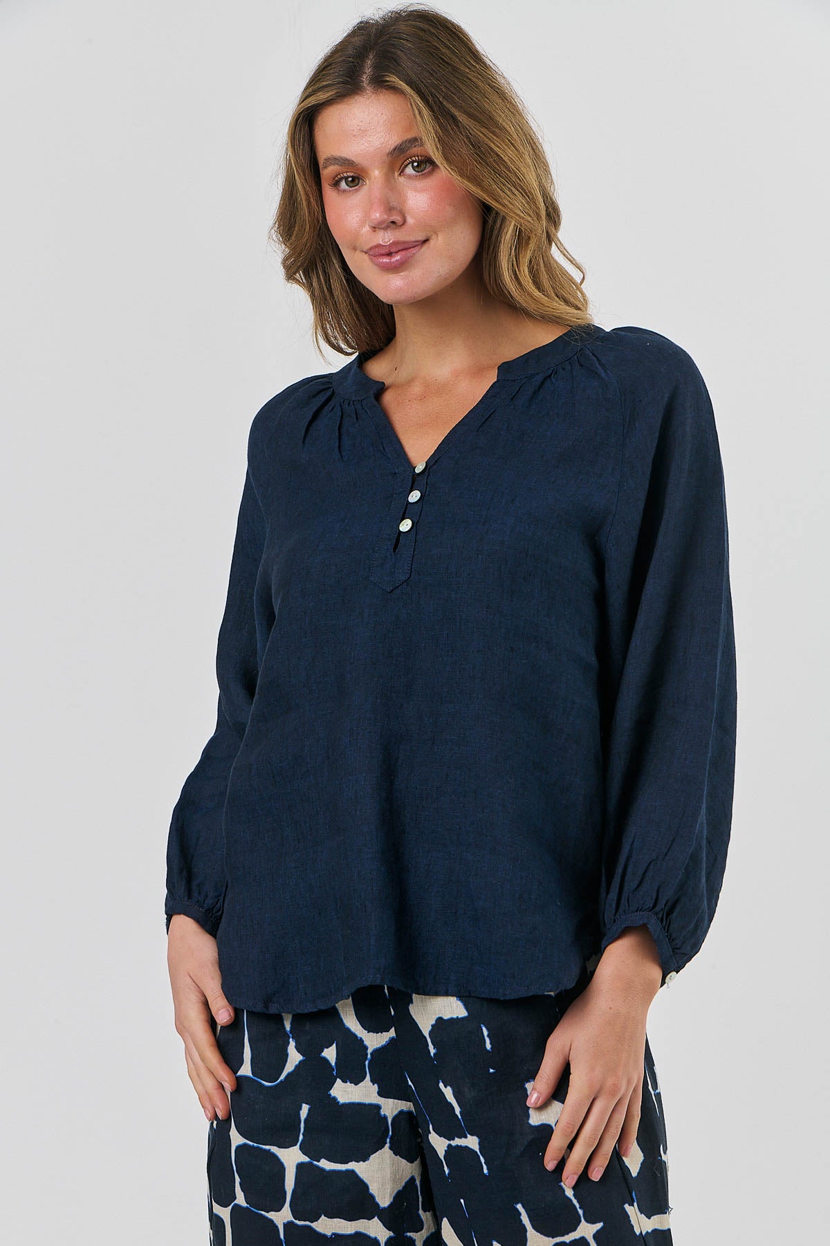 Linen Top - Midnight