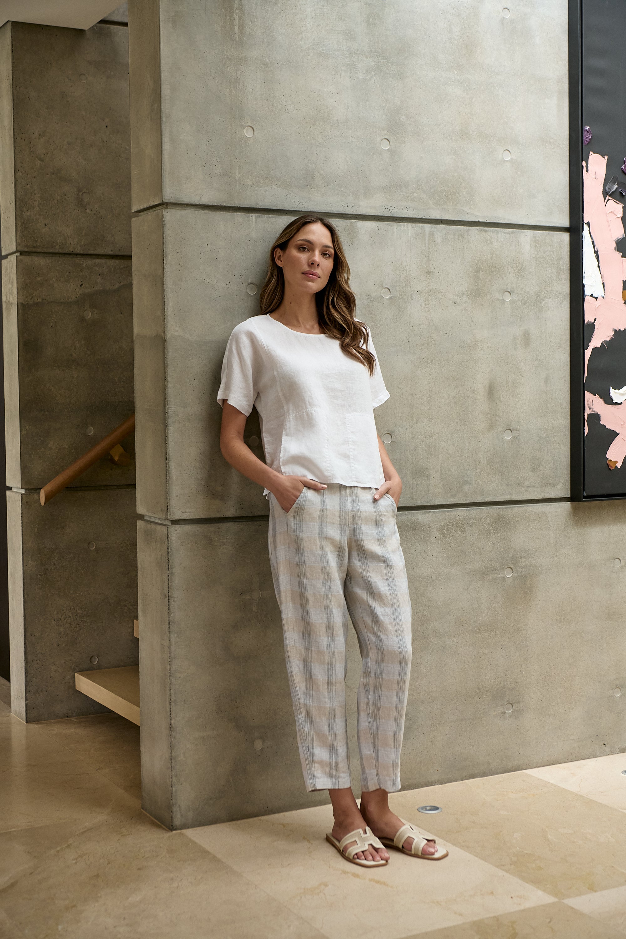 Linen Top - White