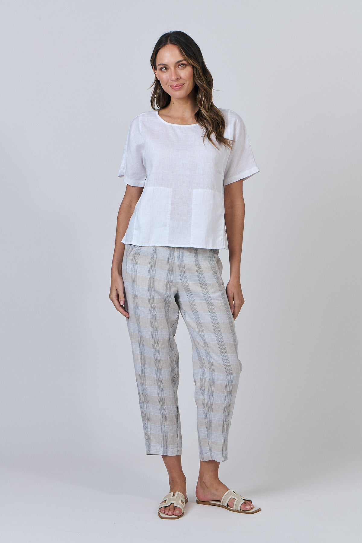 Linen Top - White