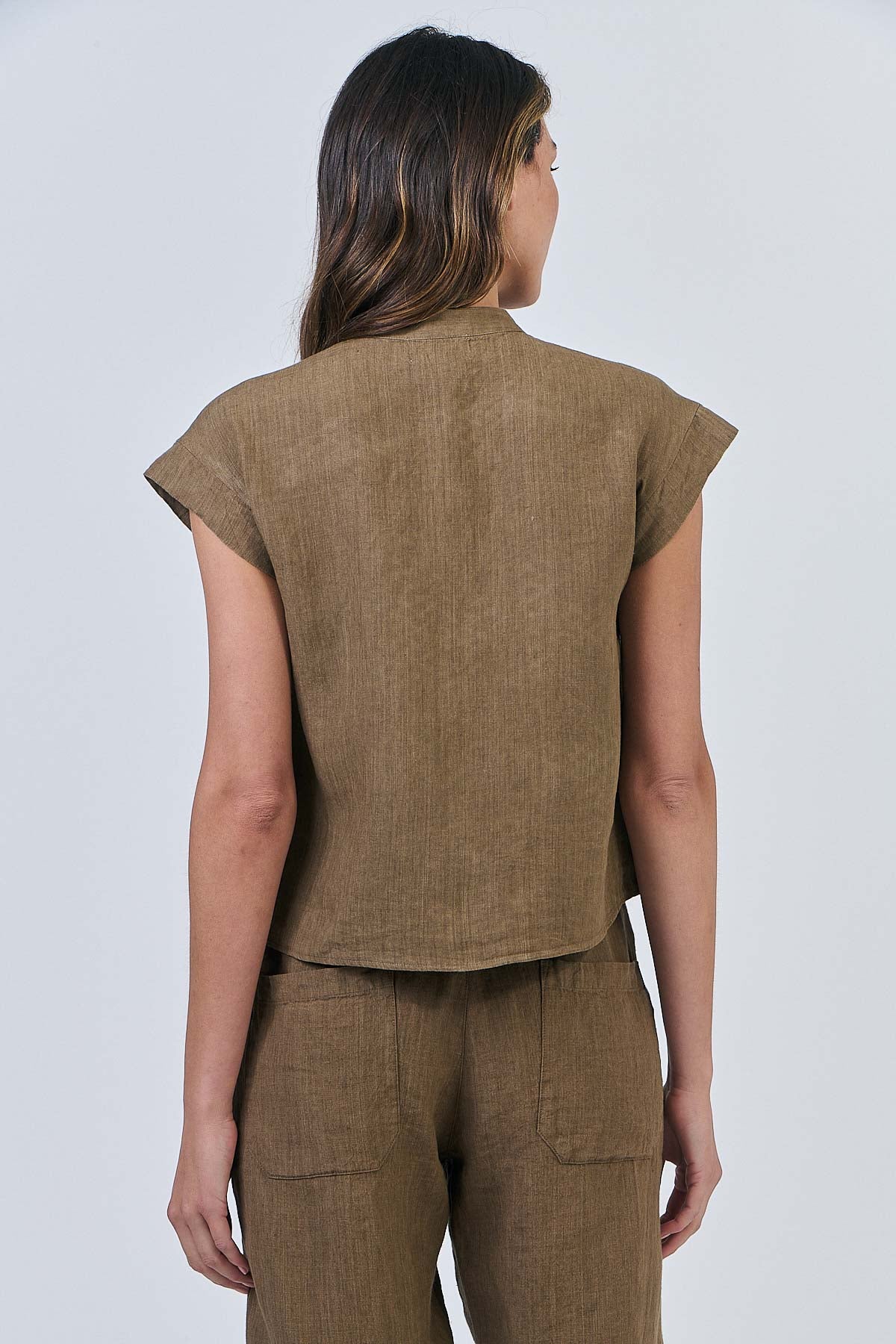 Linen Top - Tobacco