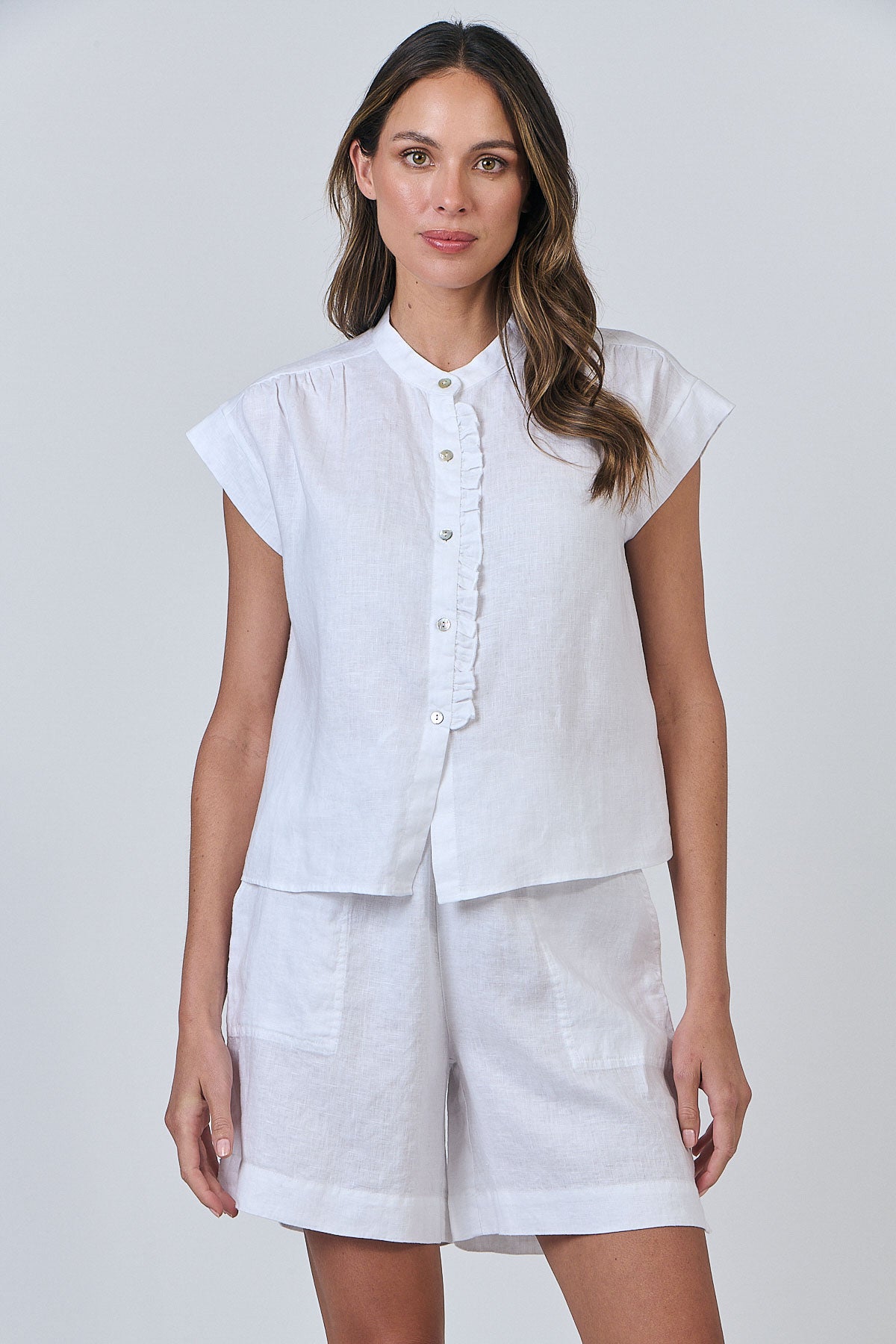 Linen Top - White