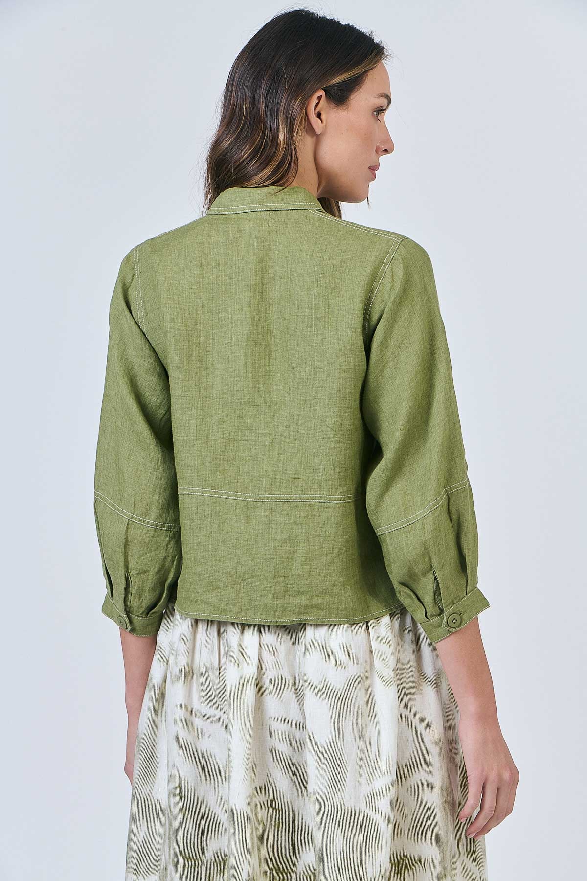 Linen Jacket - Moss
