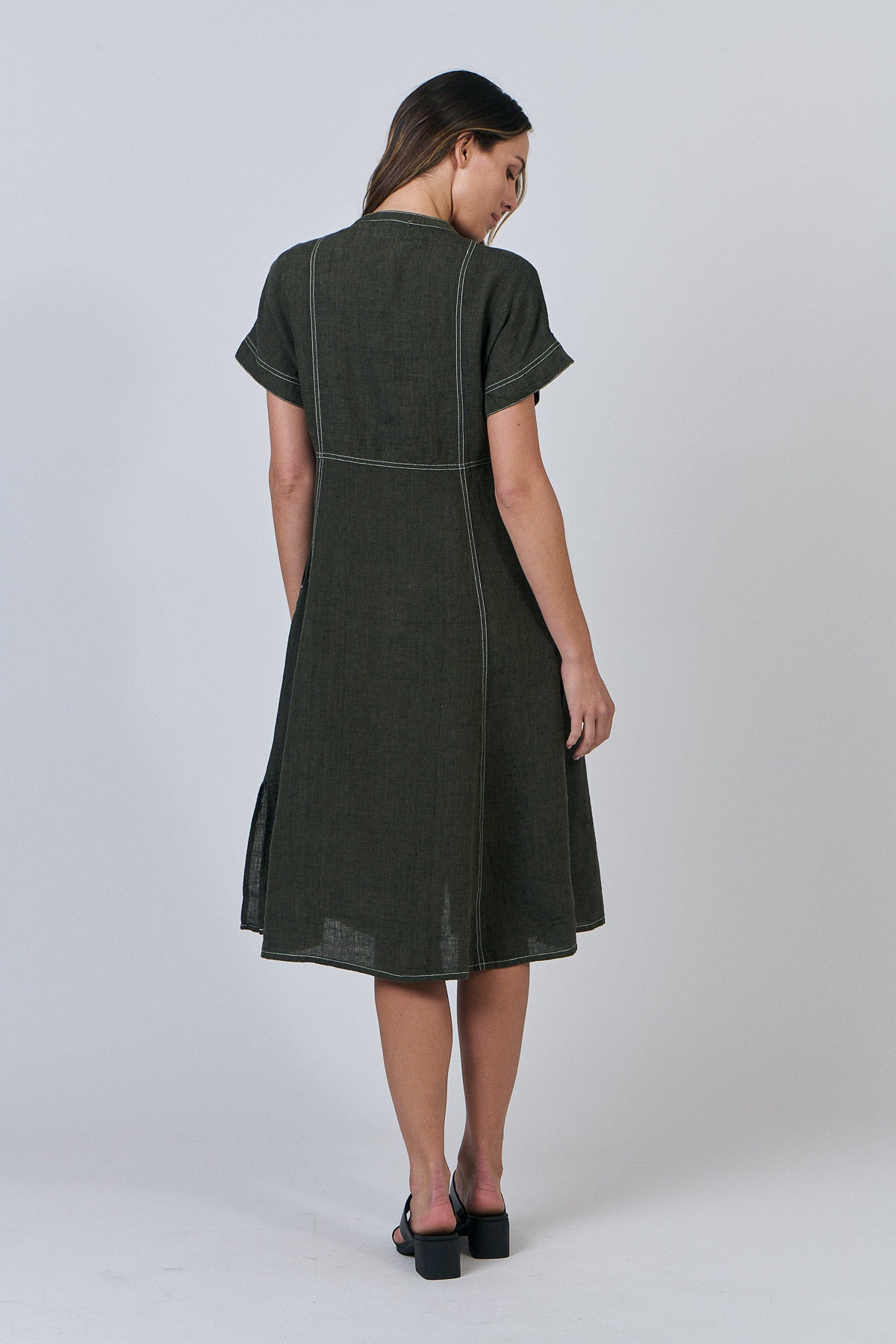 Linen Dress - Licorice