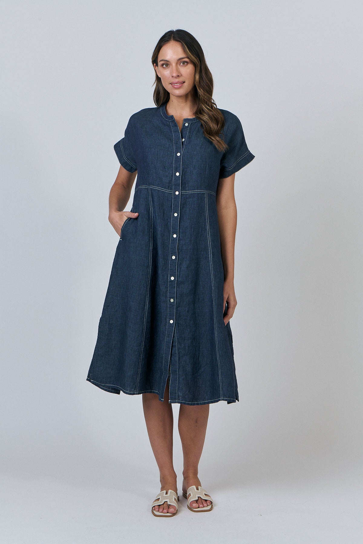Linen Dress - Poseidon