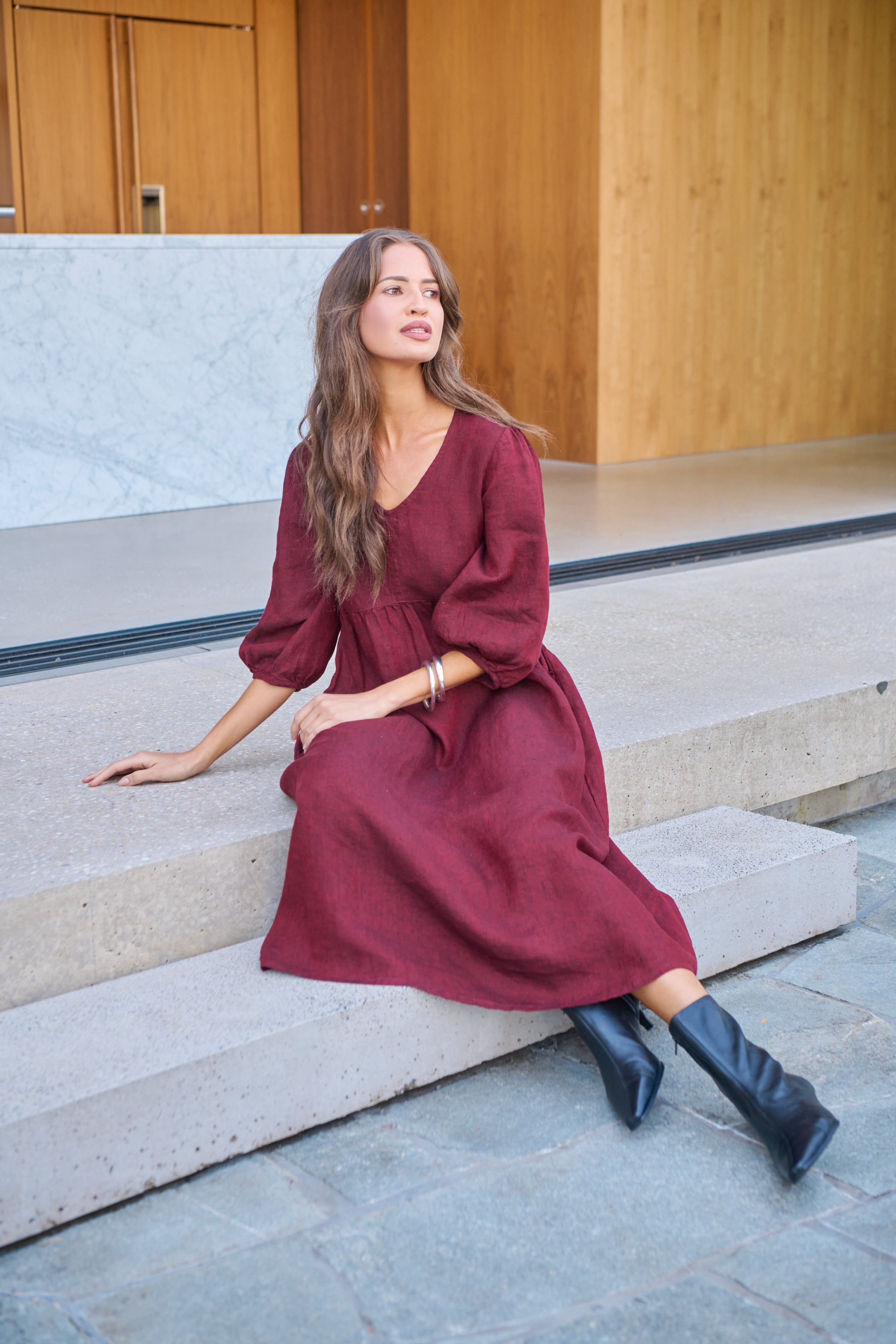 GA614 Dress - Redwood
