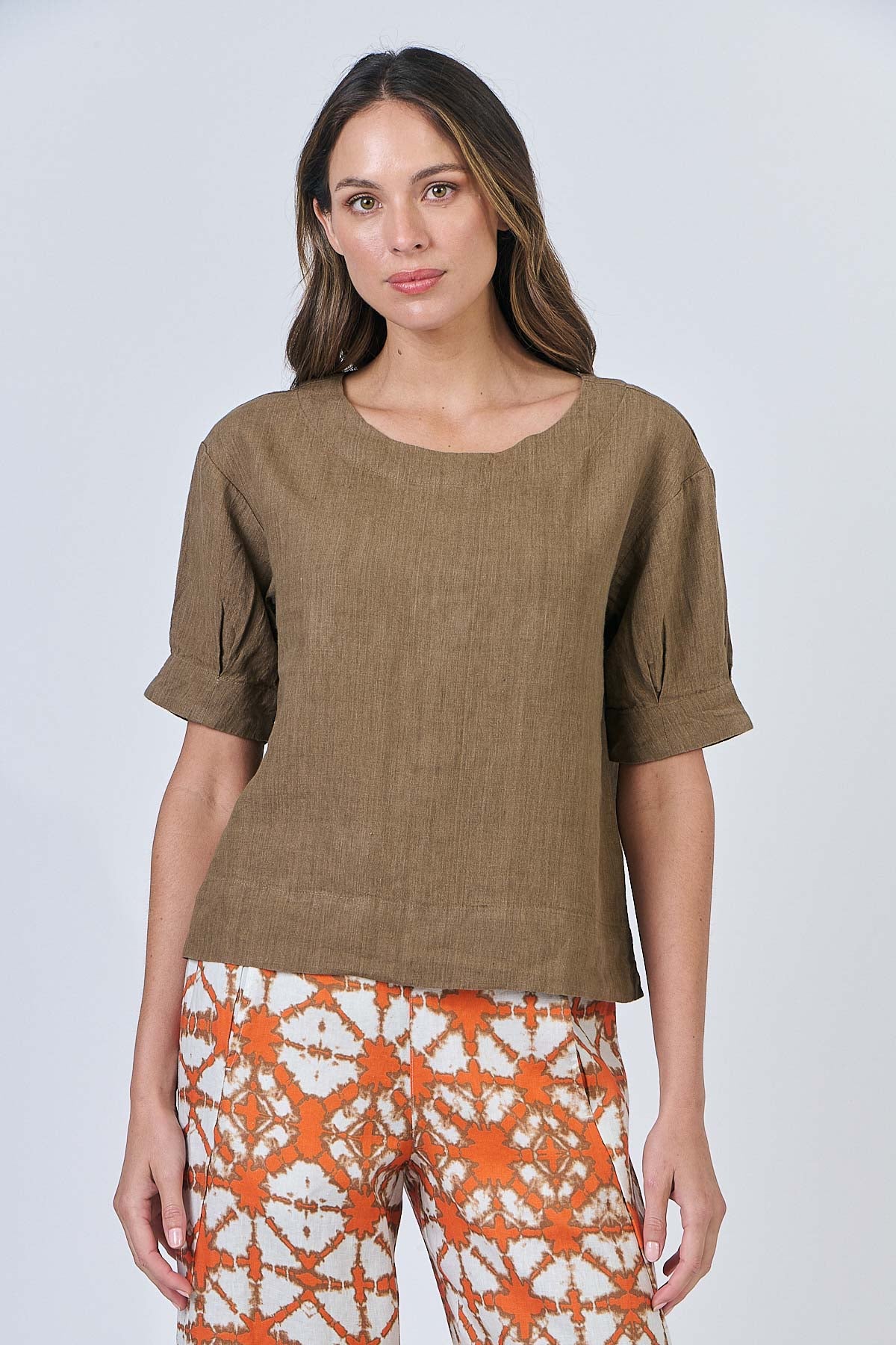 Linen Top - Tobacco