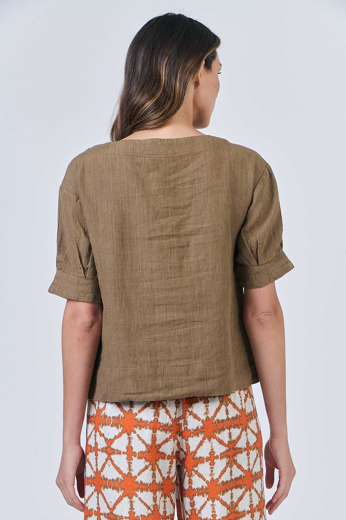 Linen Top - Tobacco