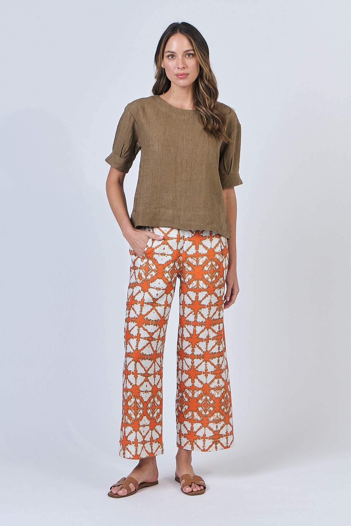 Linen Top - Tobacco
