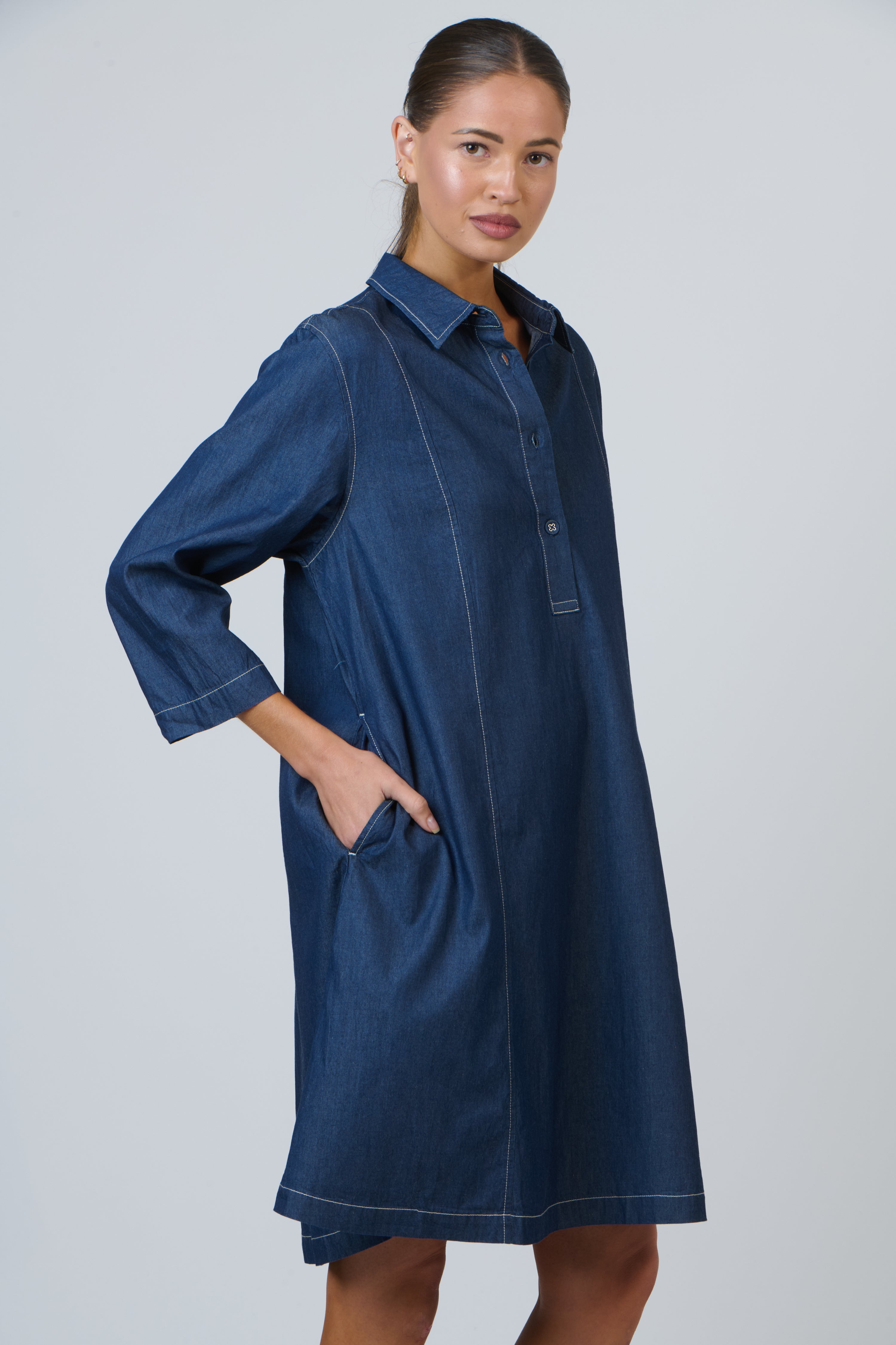 GA664 Dress - Denim