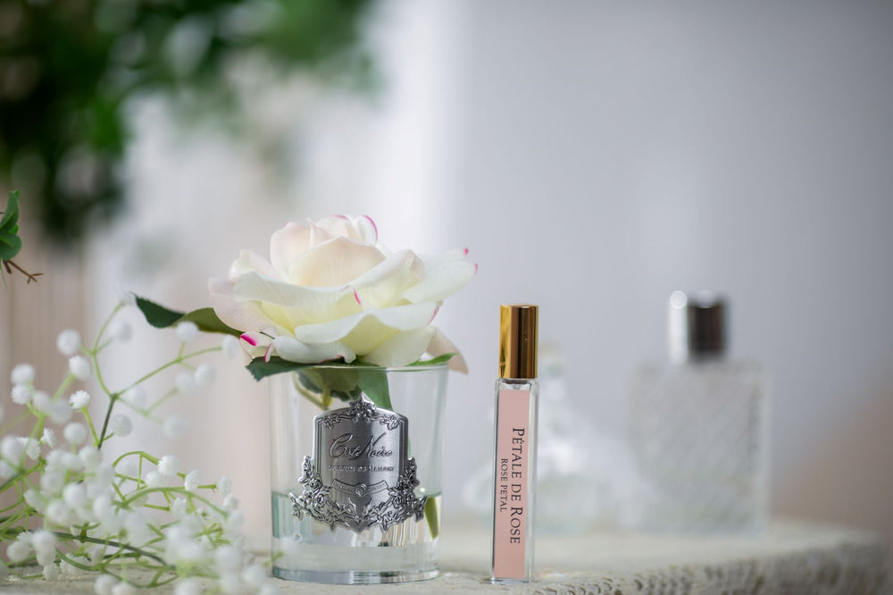 Perfumed Natural Touch Single Rose - Clear - Pink Blush