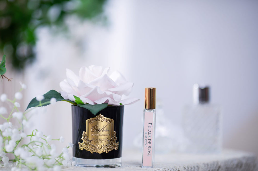 Perfumed Natural Touch Single Rose - Black - French Pink