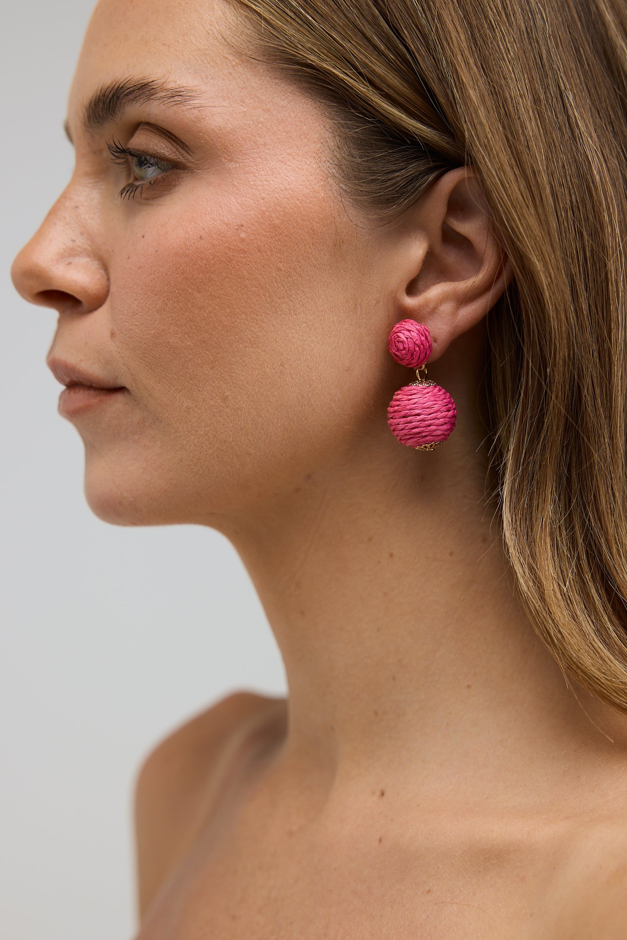 Ophilia Earrings - Hot Pink
