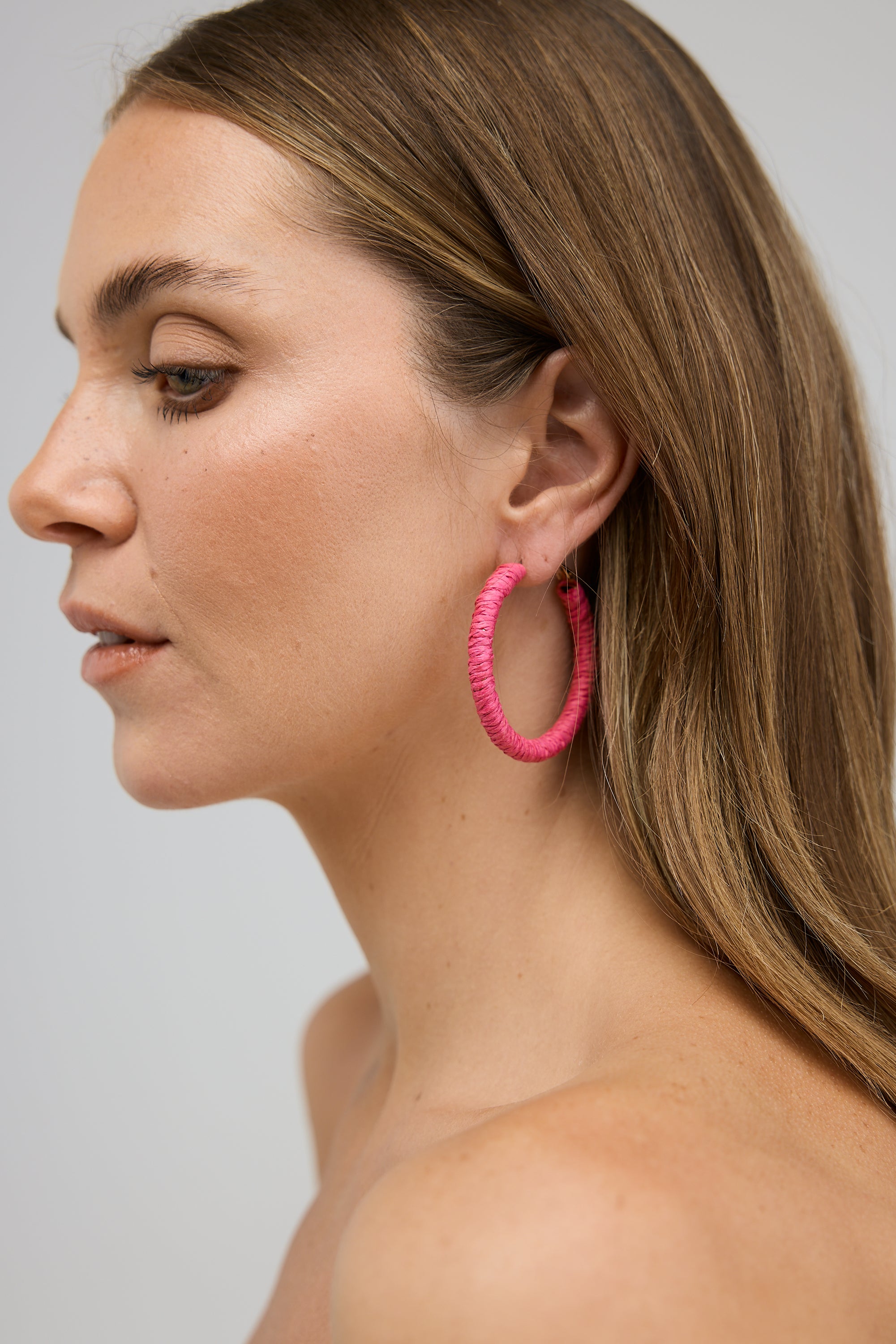 Sandra Earrings - Hot Pink