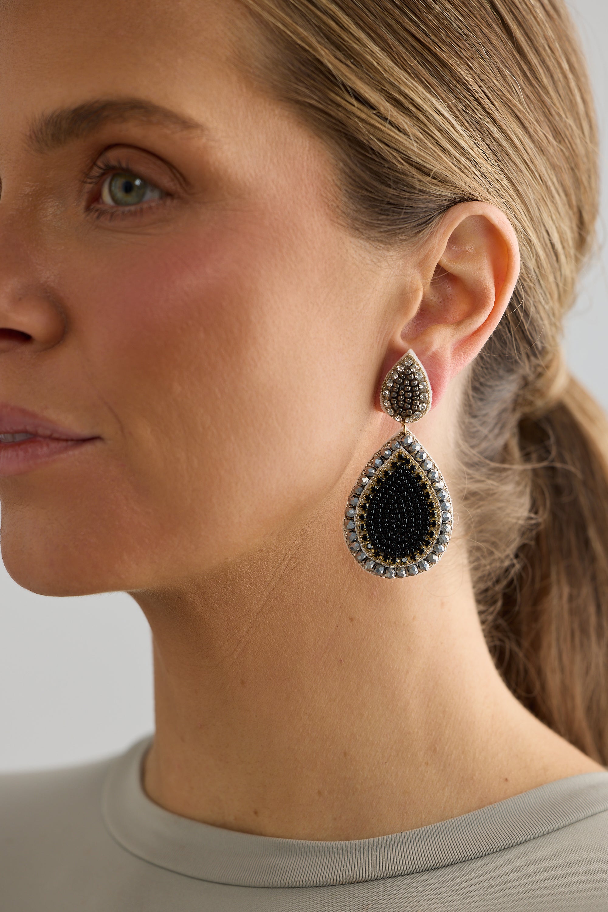 All Night Earrings - Gunmetal