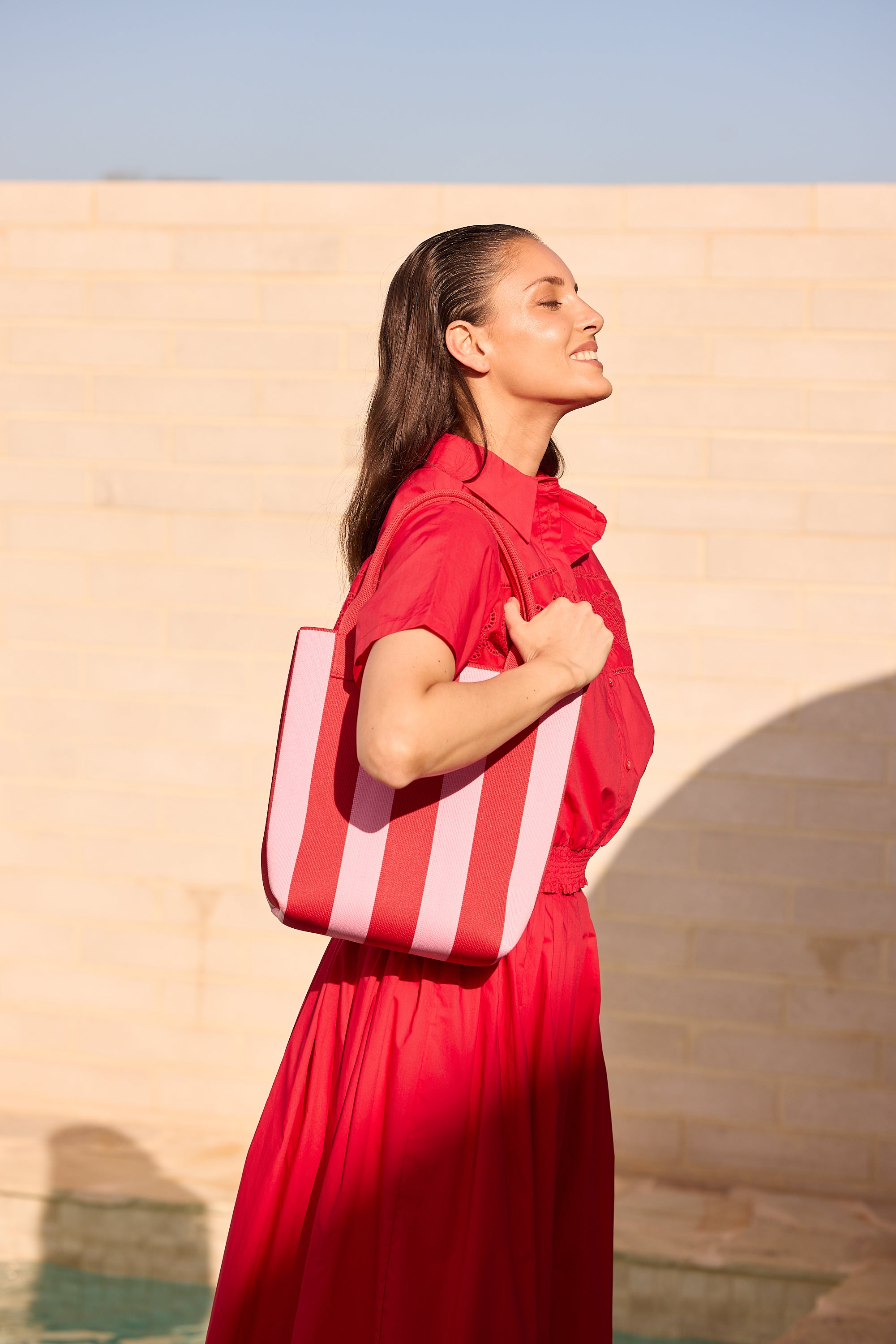 Rundle Tote - Red & Pink