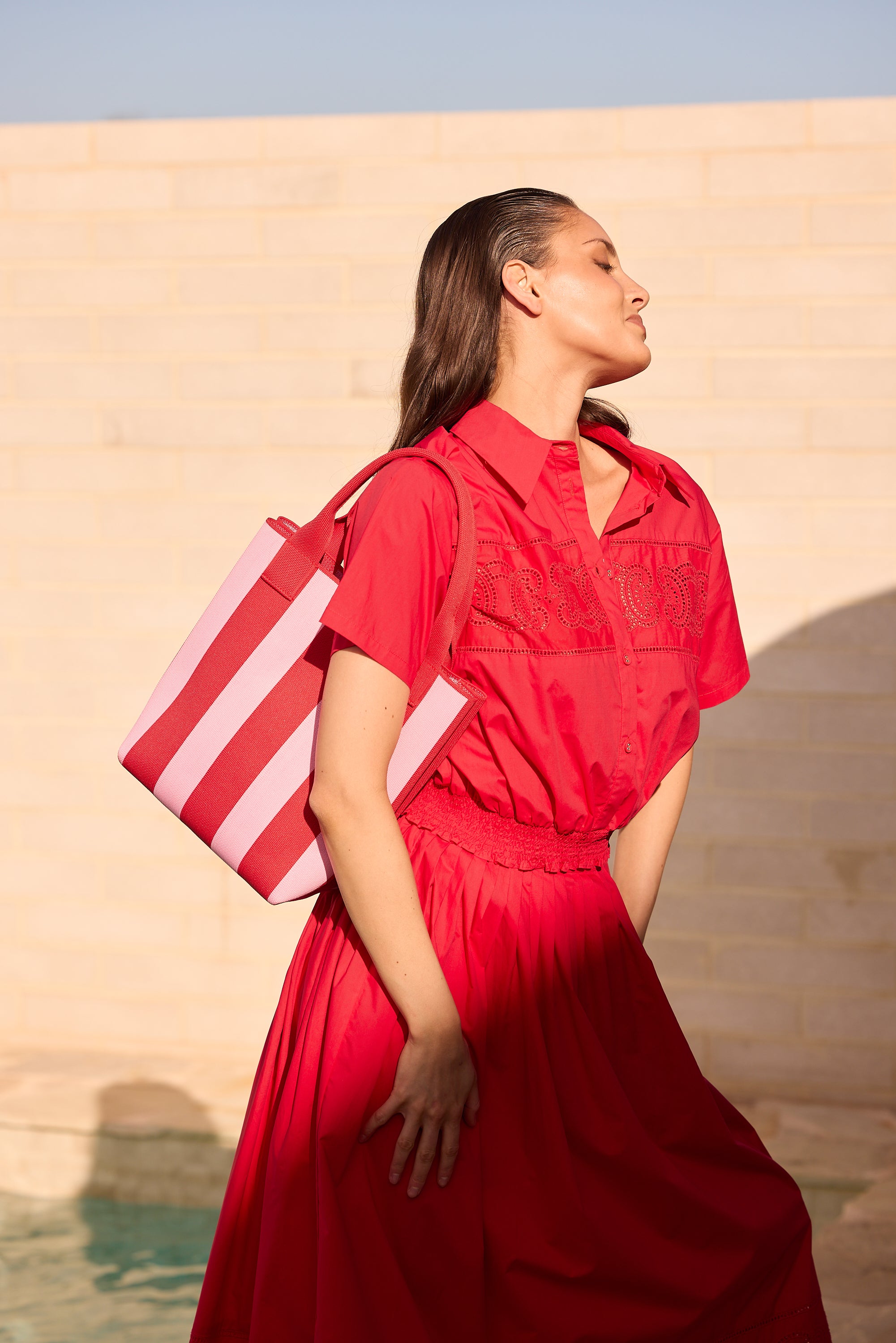 Rundle Tote - Red & Pink