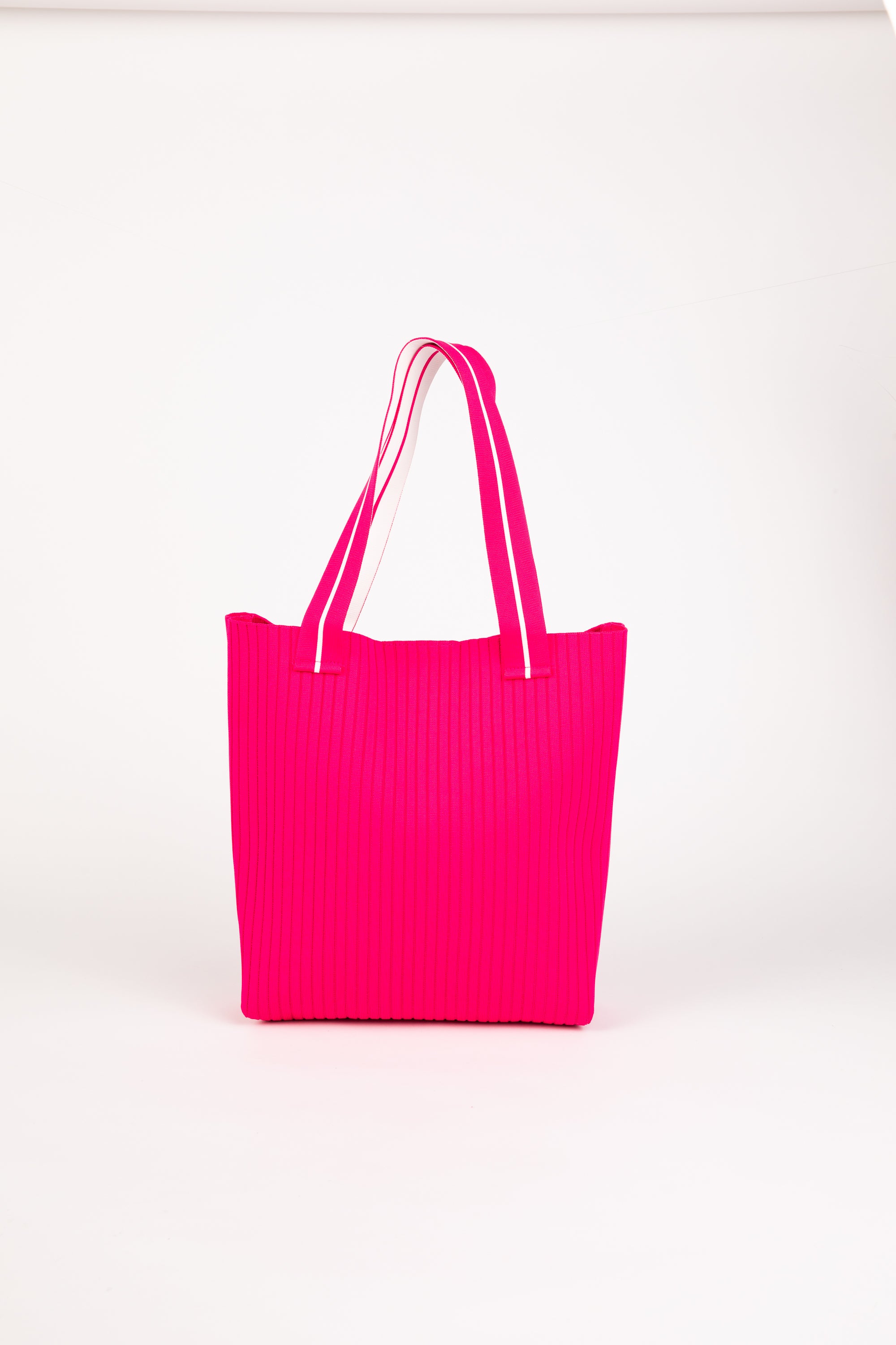 Carson Tote - Pink & White