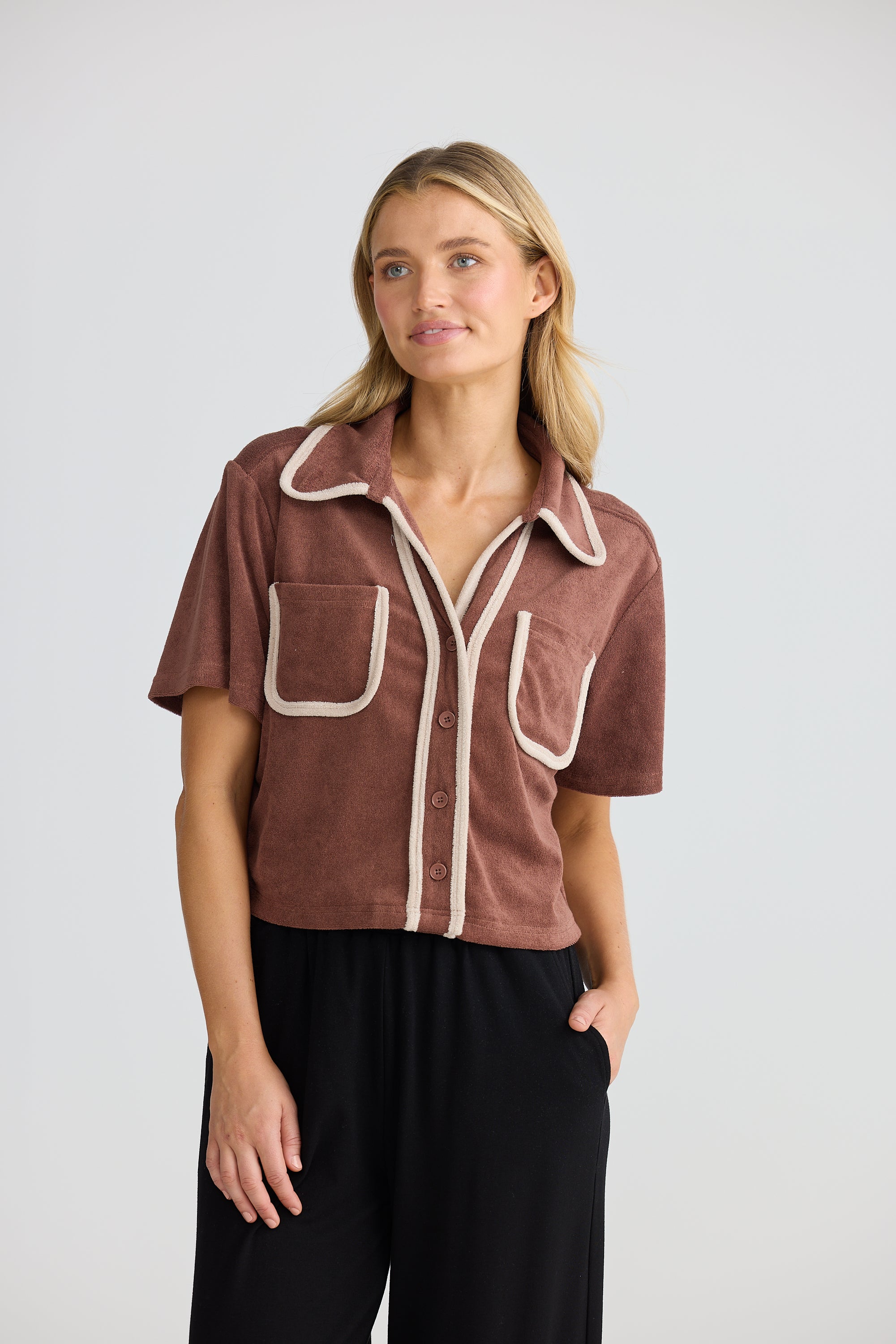 Floor Plan Shirt - Coffee