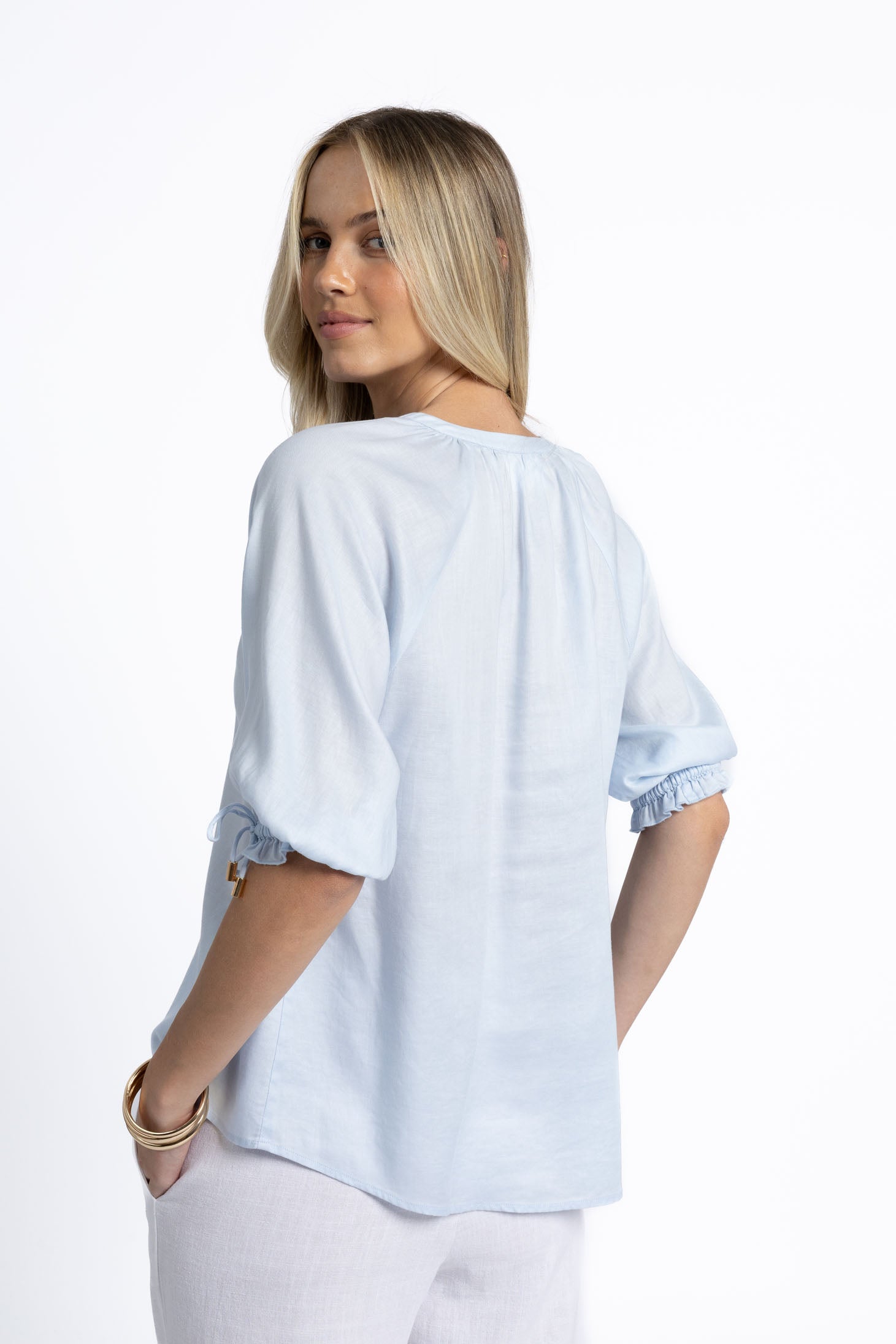 Reece Blouse - Ice Blue