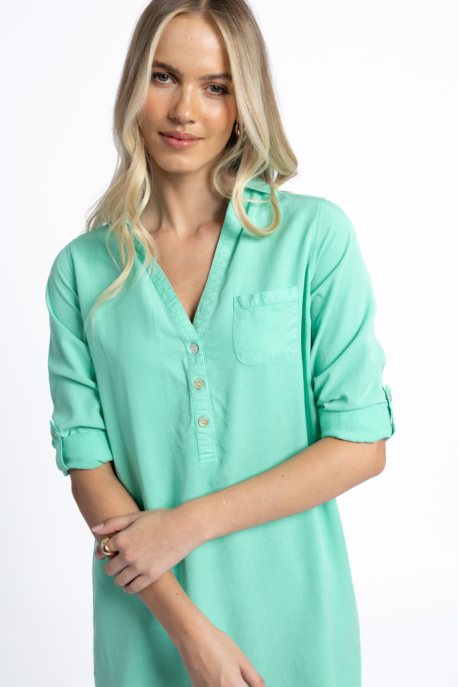 Leni Shirt Dress - Green