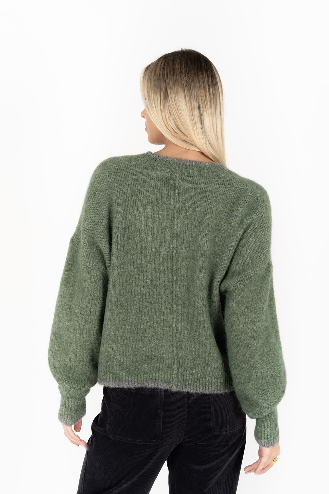 Romi Cardi - Green & Grey