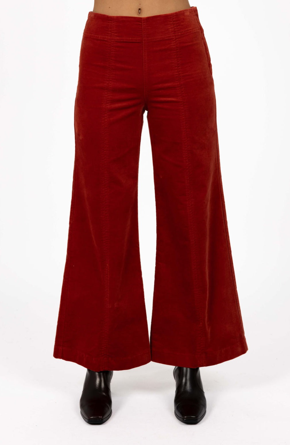 Stitched Luxe Pant - Rust