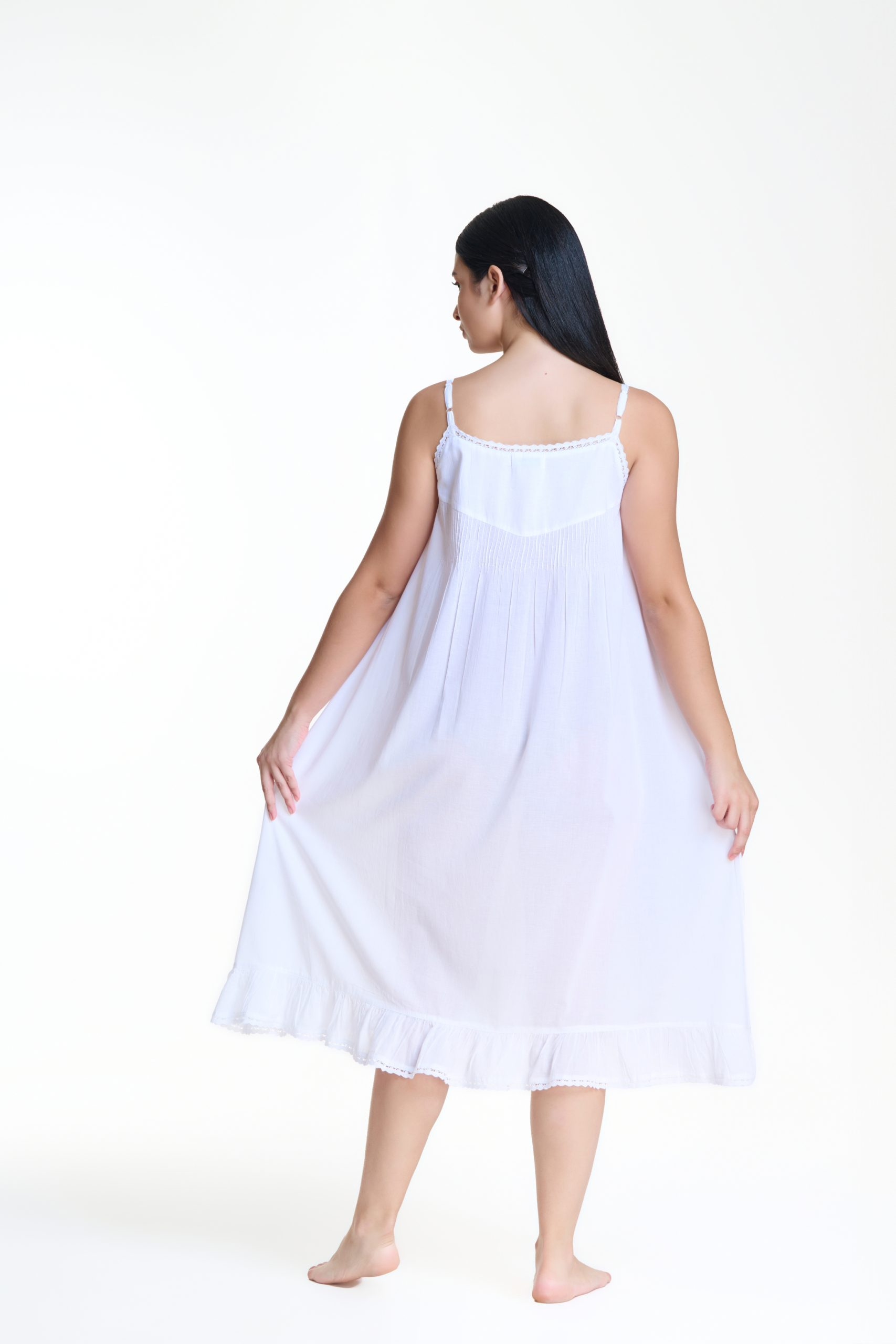 Nightie - Pin Tucked Lace