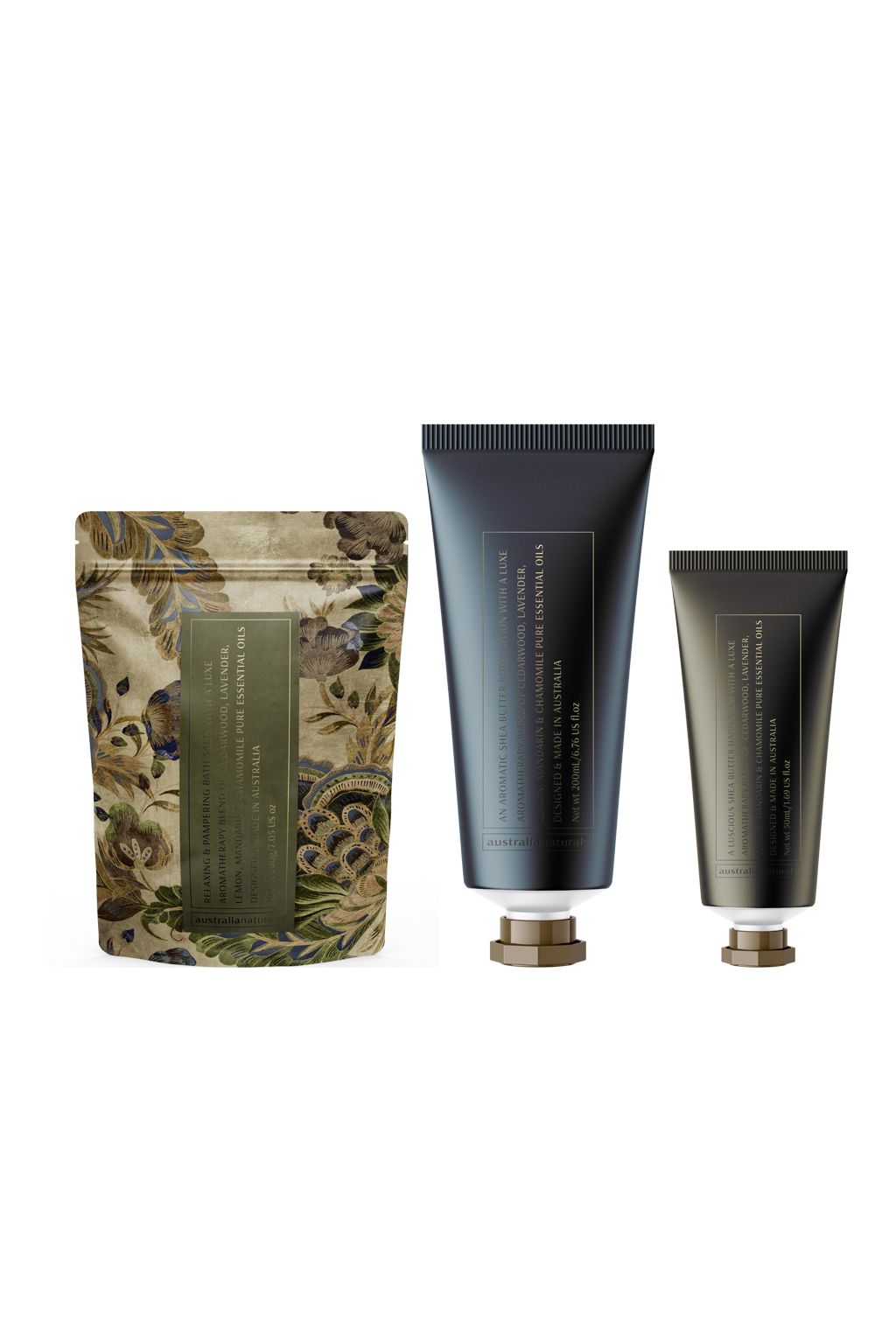 Australian Gardens Body Care Trio - Cedarwood, Lavender, Lemon, Mandarin & Chamomile