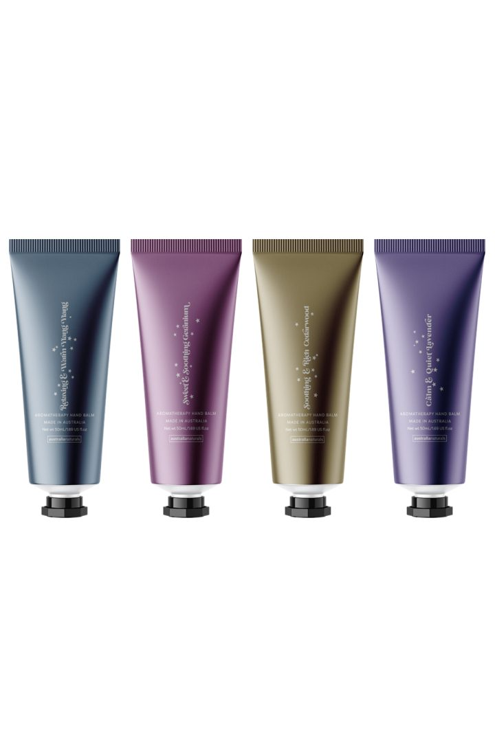 Sweet Dreams Hand Balm Set of 4 - Geranium, Lavender, Ylang Ylang & Cedarwood