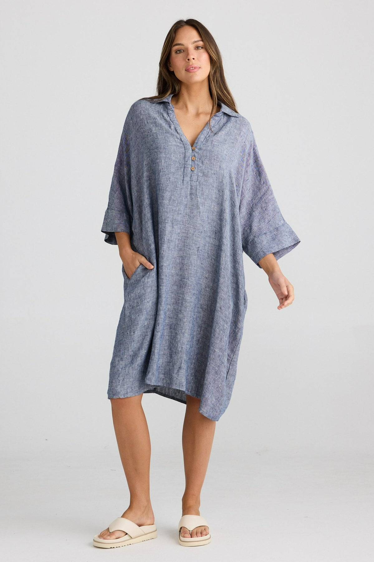 Casablanca Tunic Navy Fleck