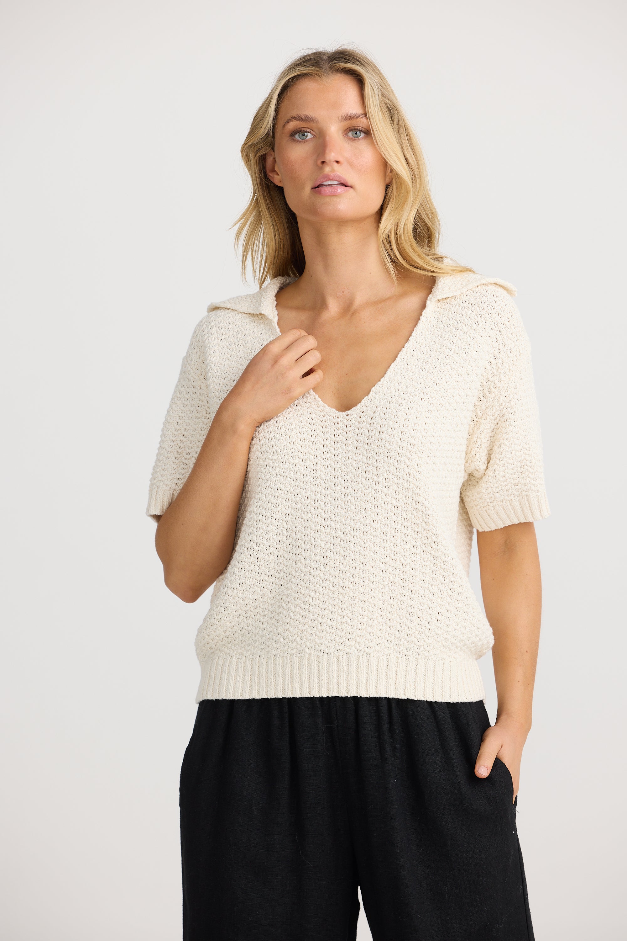 Ramona Knit Tee - Natural