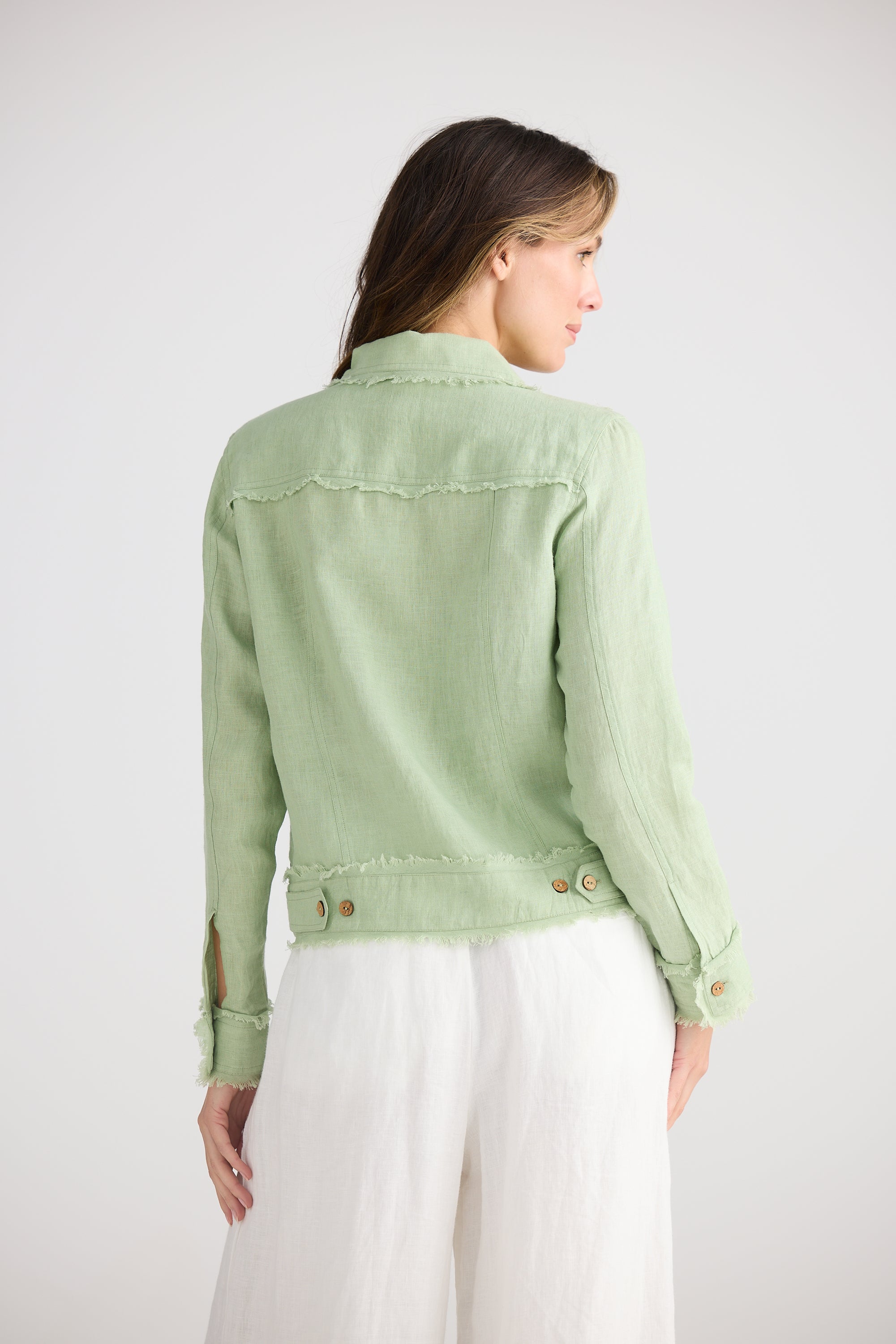 Monza Jacket - Sage Linen