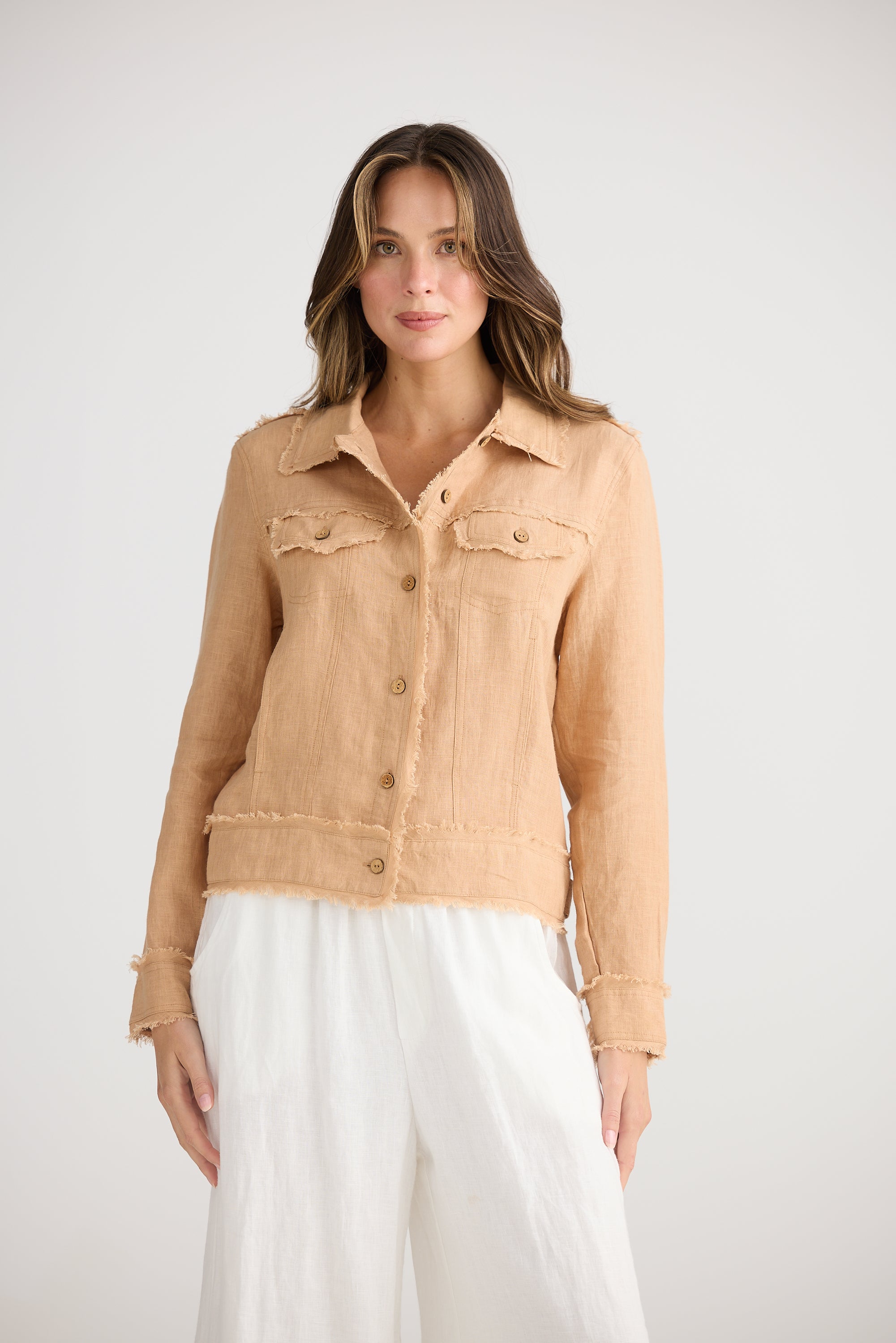 Monza Jacket - Sand Linen
