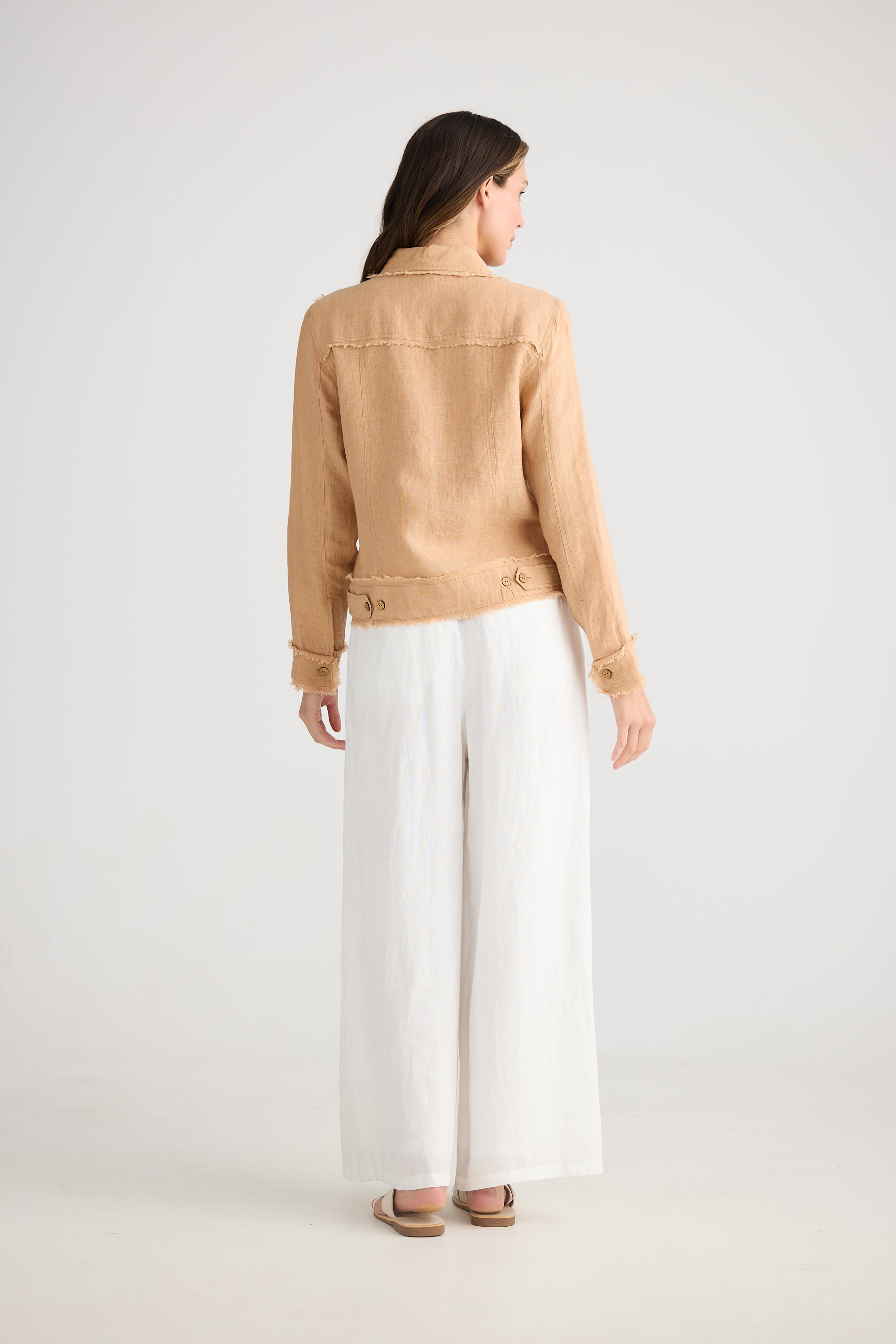 Monza Jacket - Sand Linen