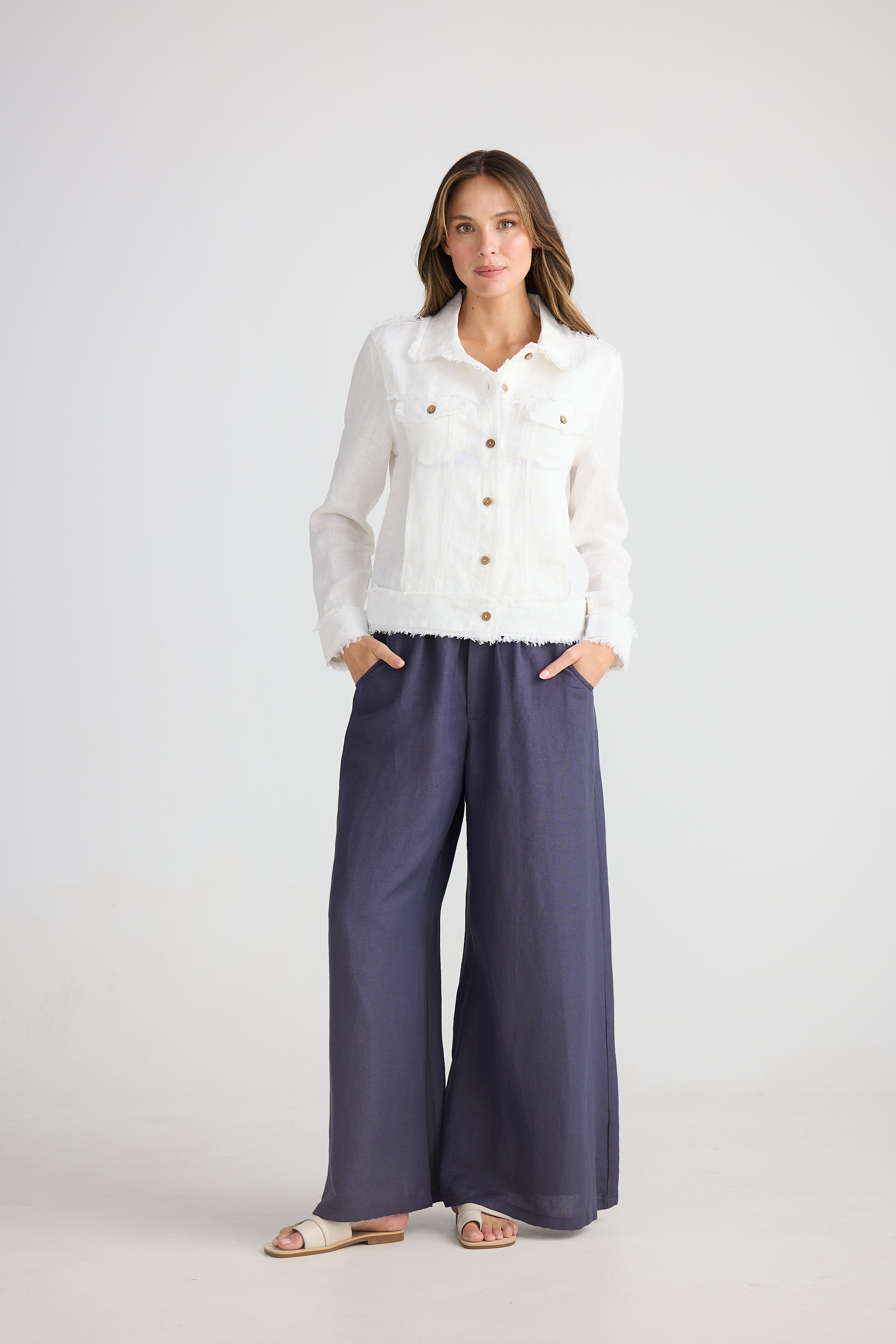 Monza Jacket - White Linen