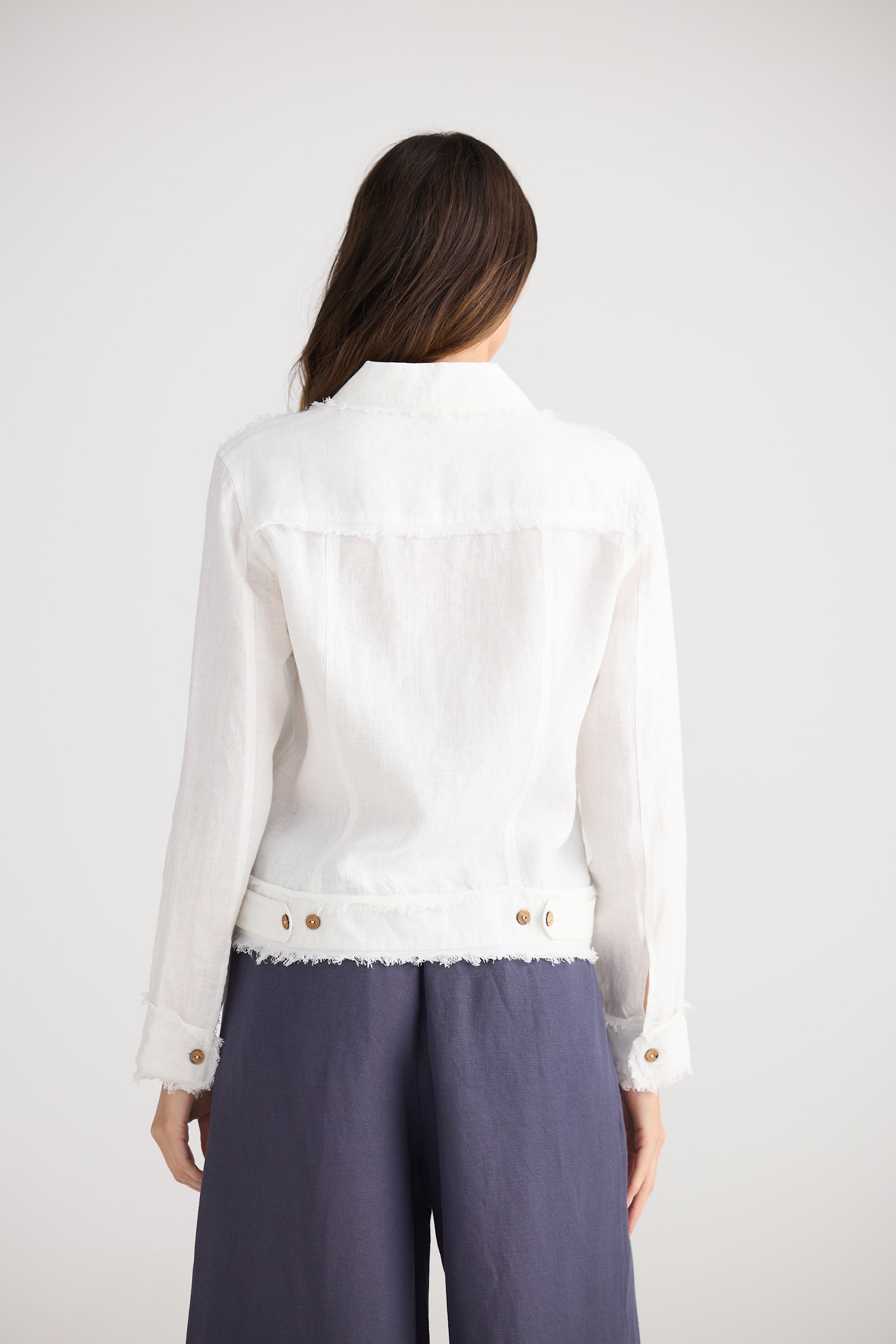 Monza Jacket - White Linen