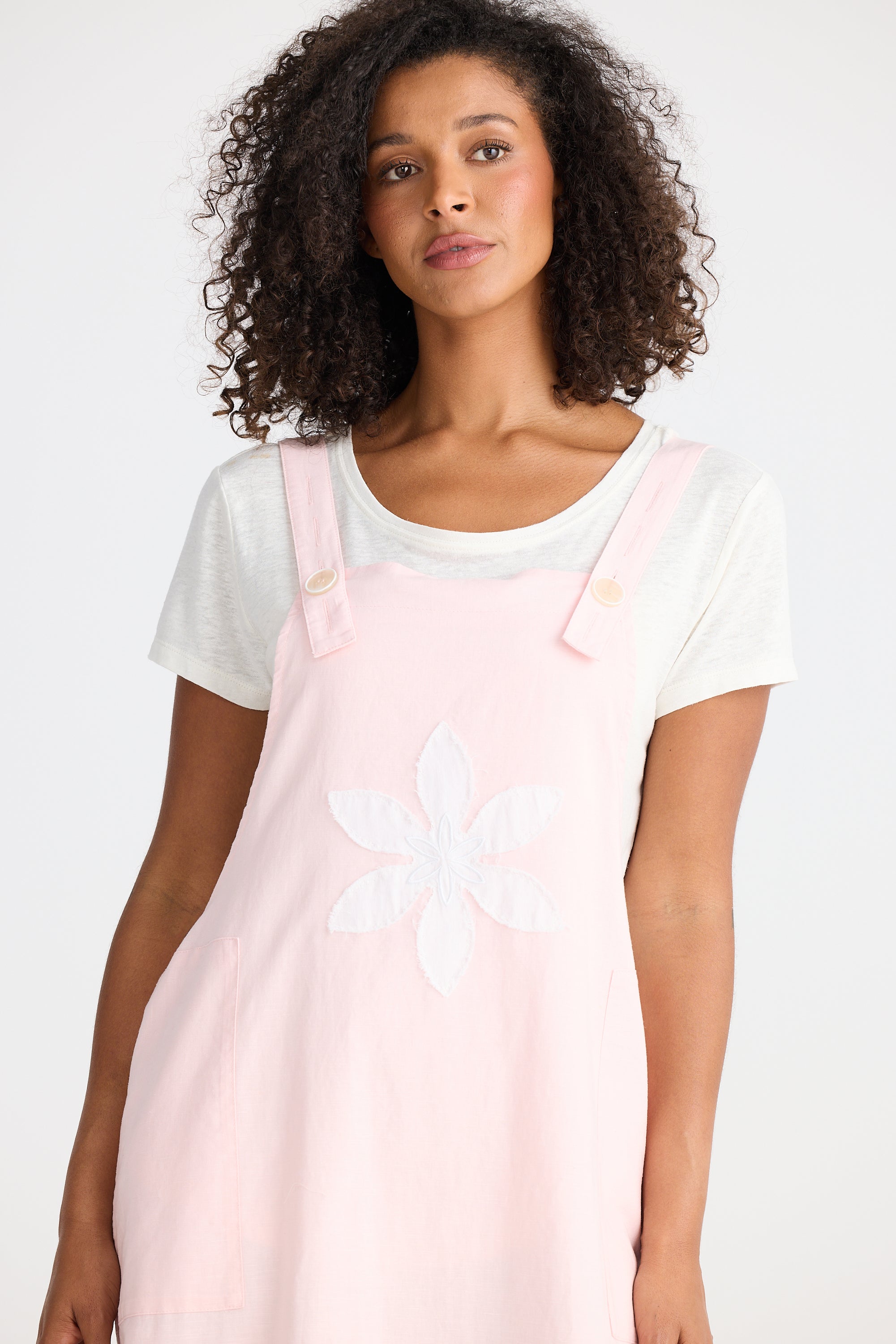 Sesame Pinafore - Pink