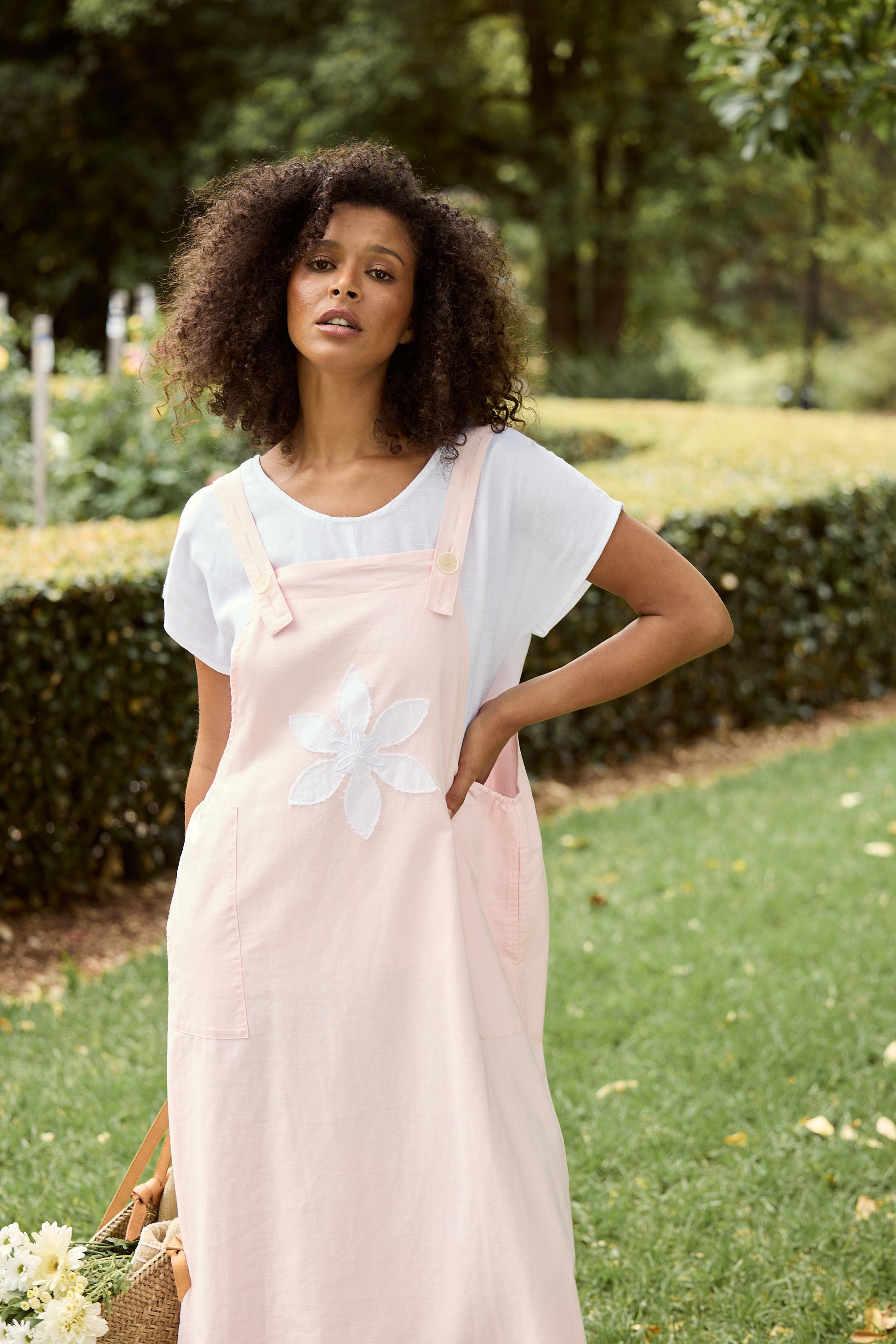 Sesame Pinafore - Pink