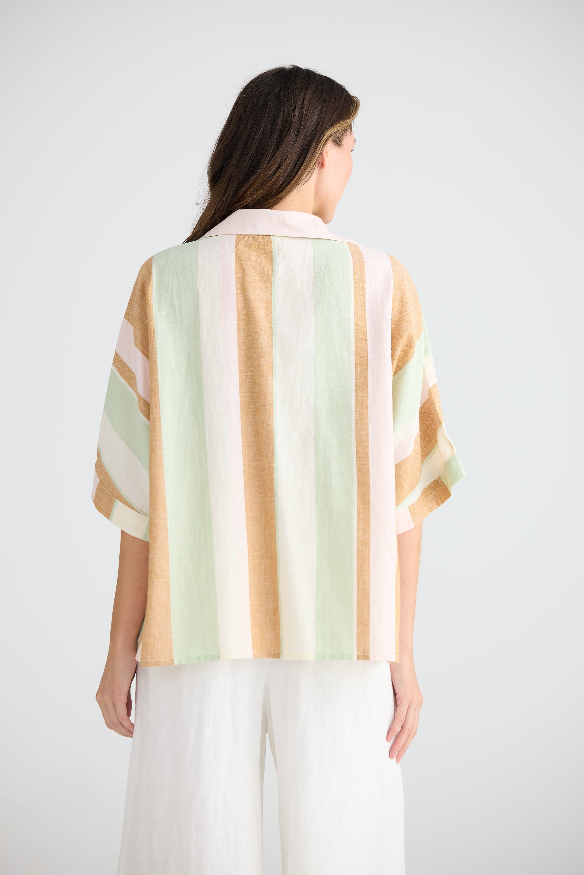 Wander Top - Melon Field Stripe