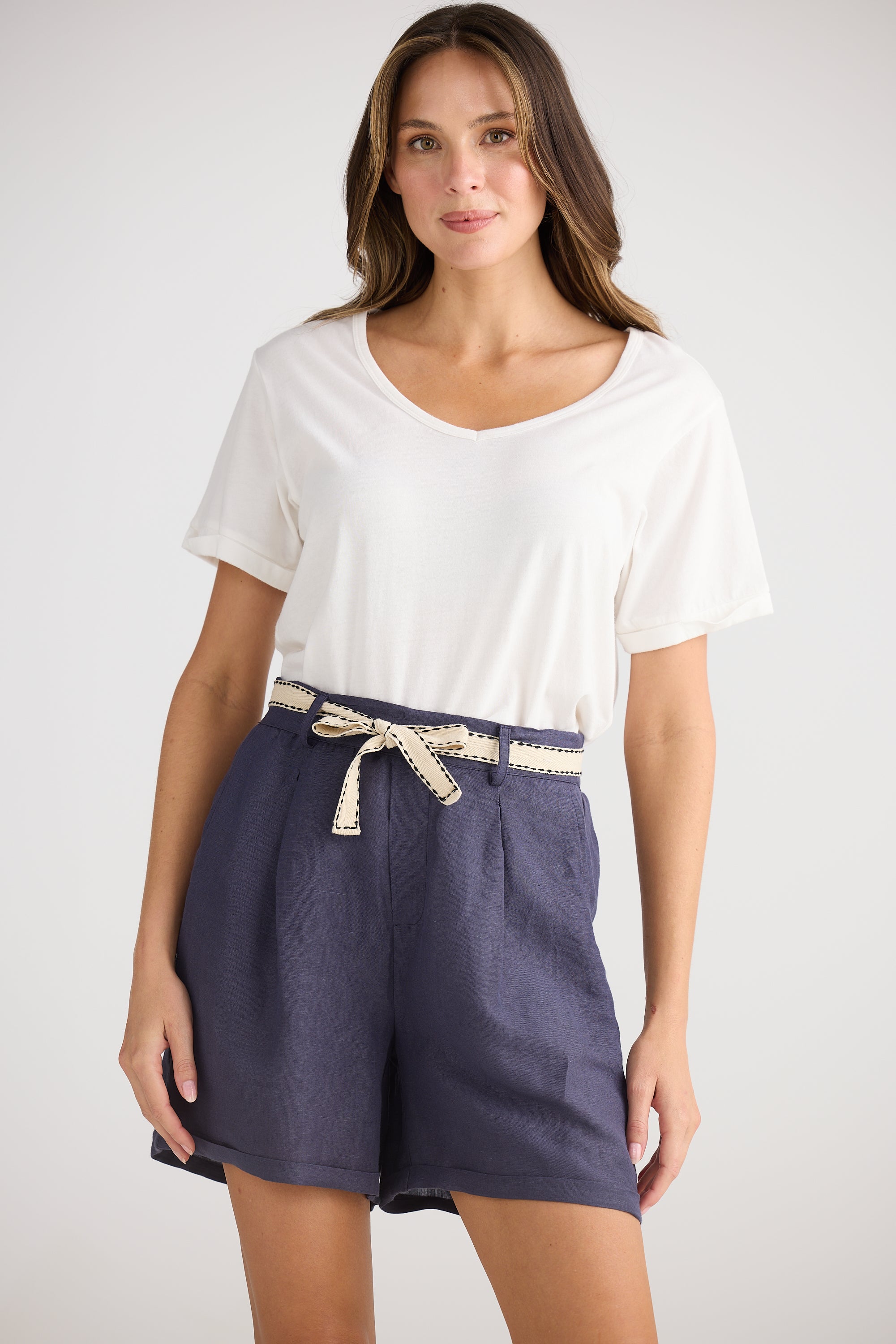 Positano Shorts - Indigo Ash