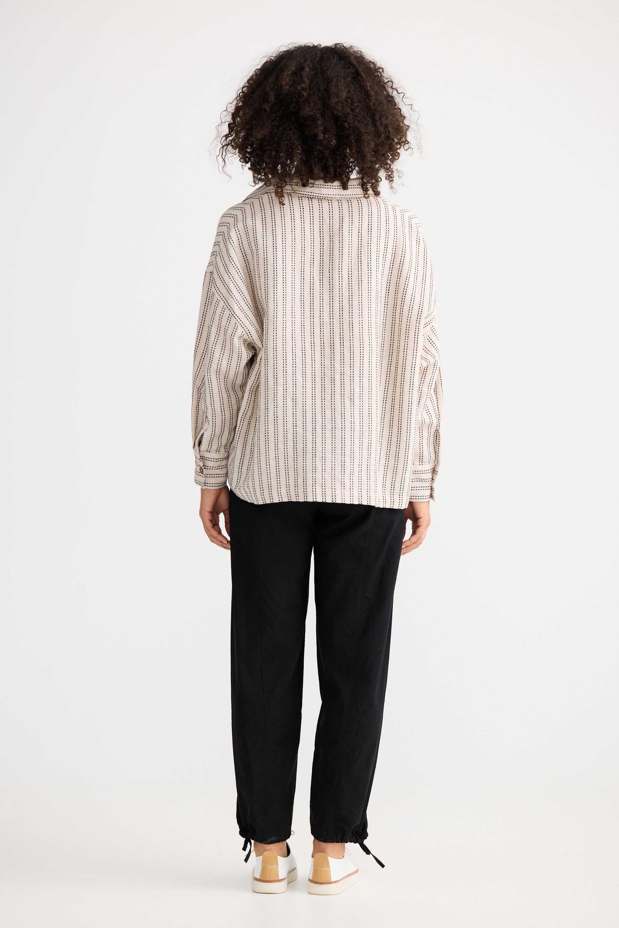 Wander Top Long Sleeve Top - Natural Stitch