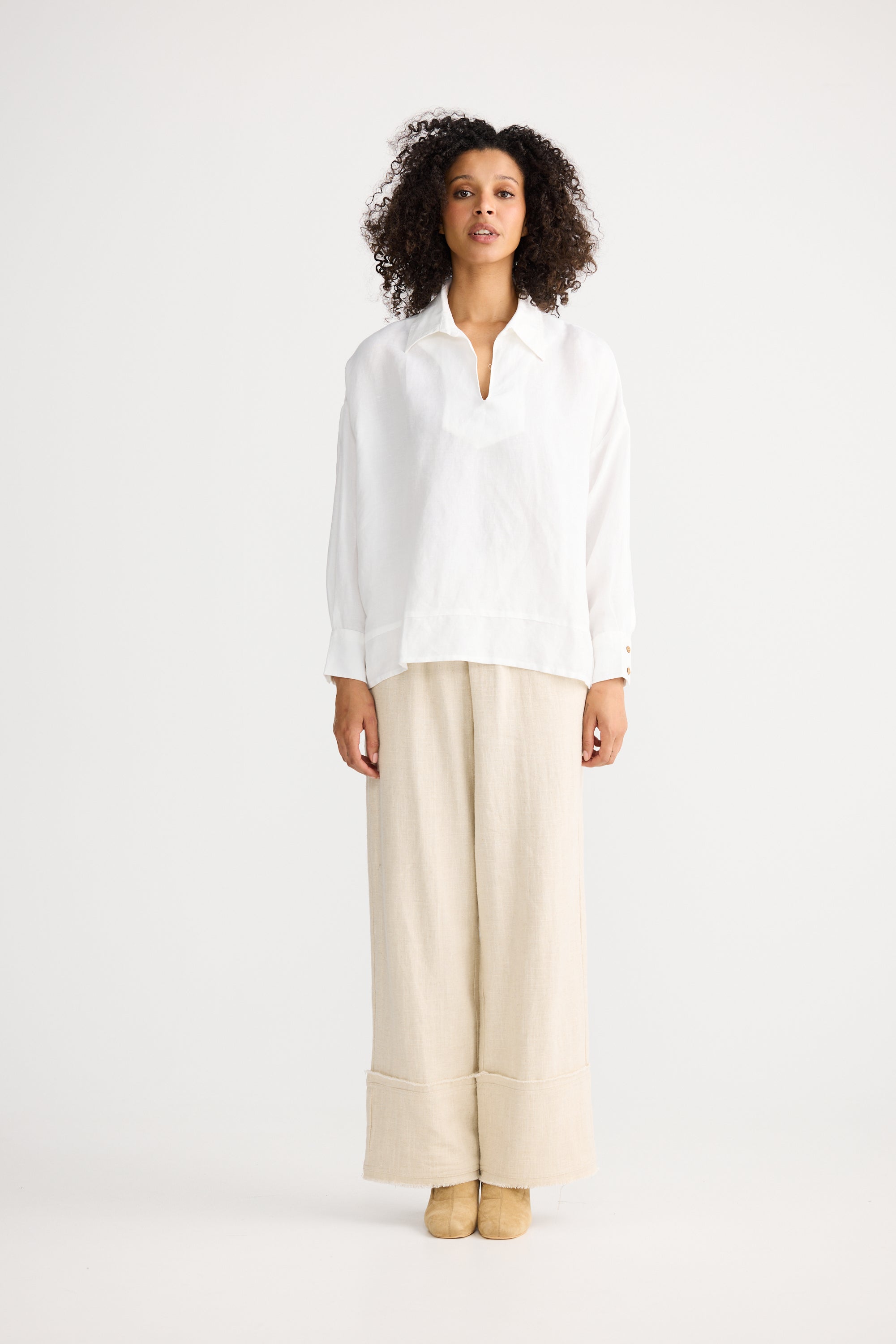 Wander Top Long Sleeve Top - White