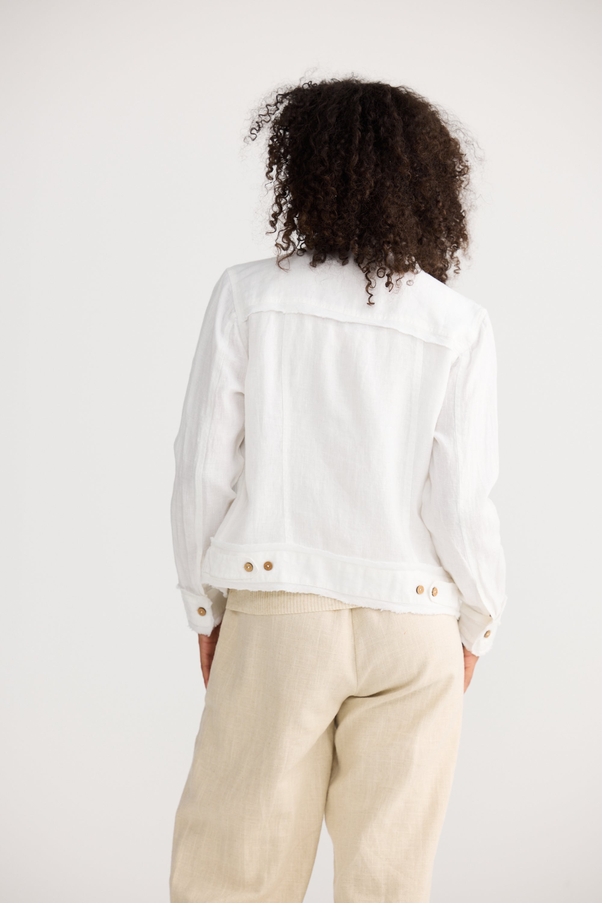 Monza Jacket - White Linen