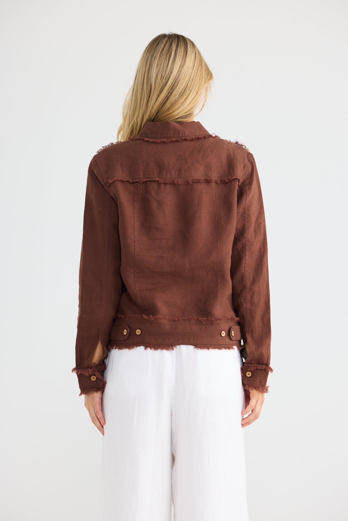 Monza Jacket - Chocolate Linen