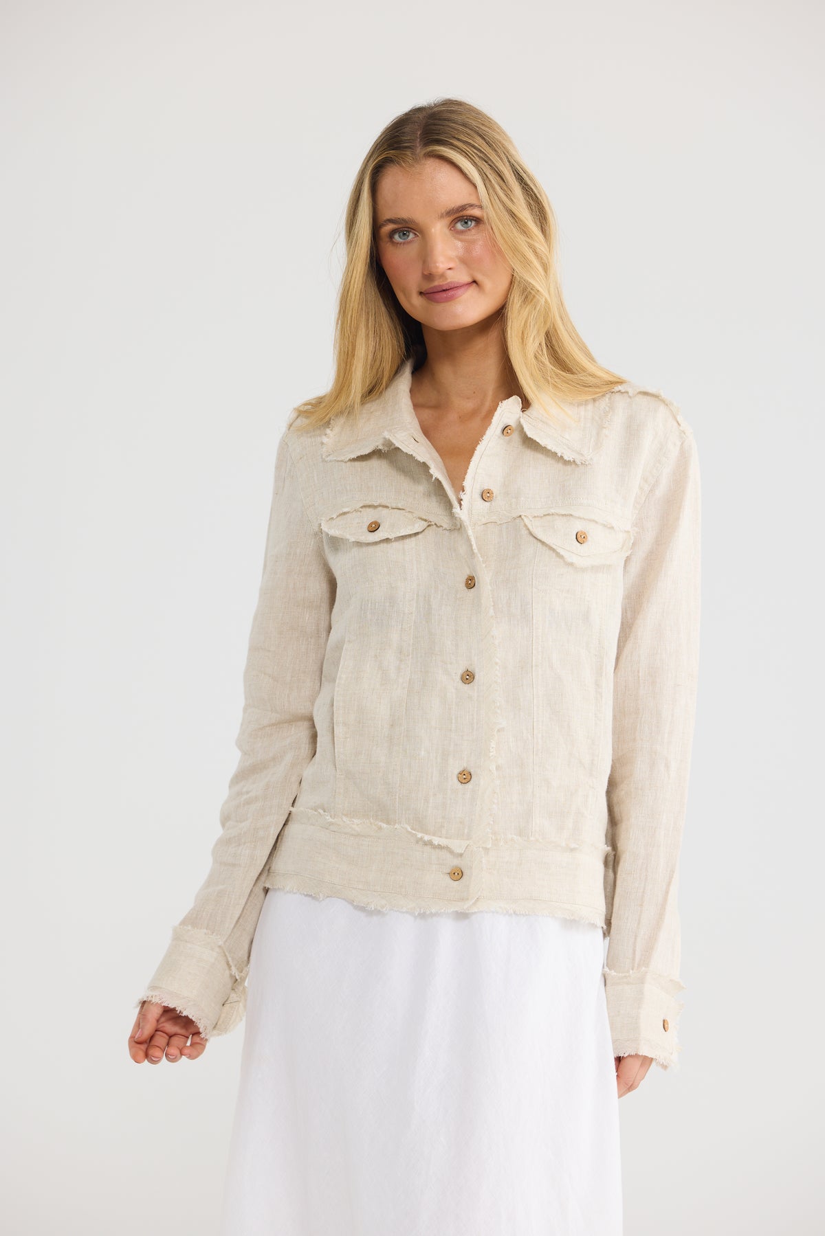 Monza Jacket - Natural Linen