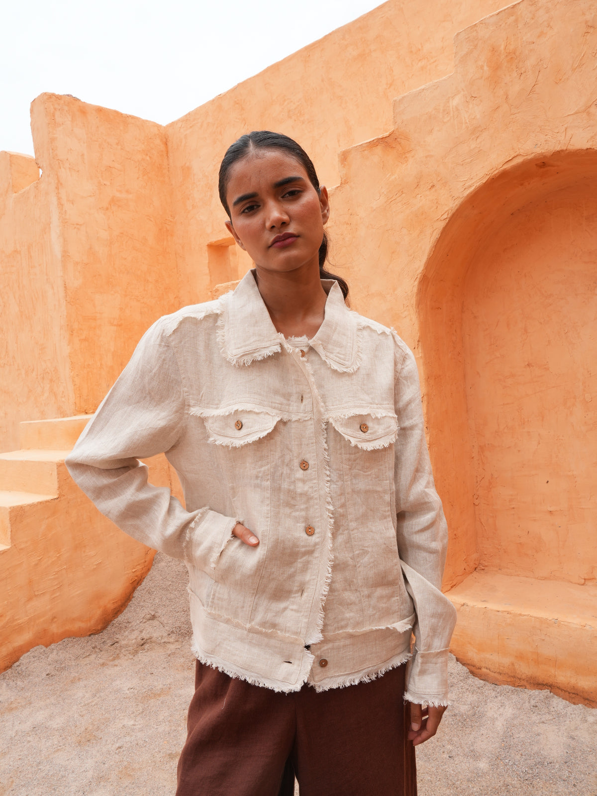 Monza Jacket - Natural Linen