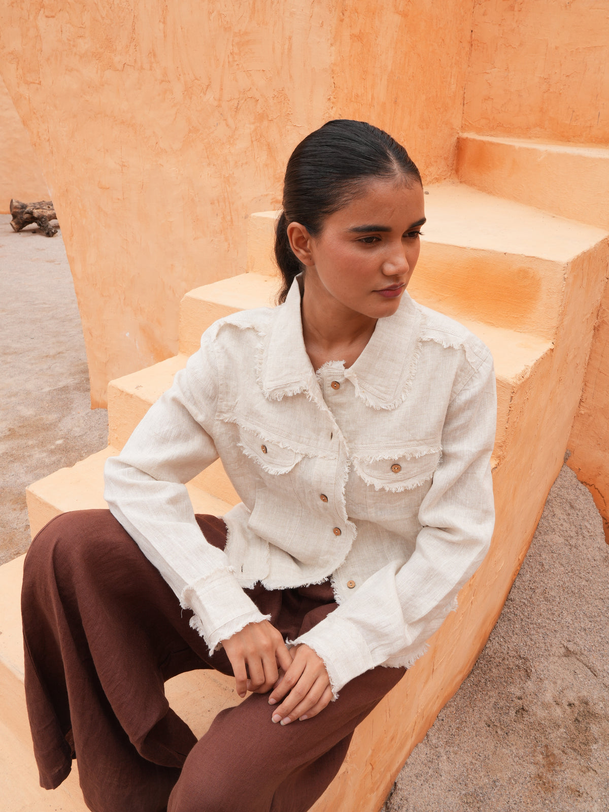 Monza Jacket - Natural Linen