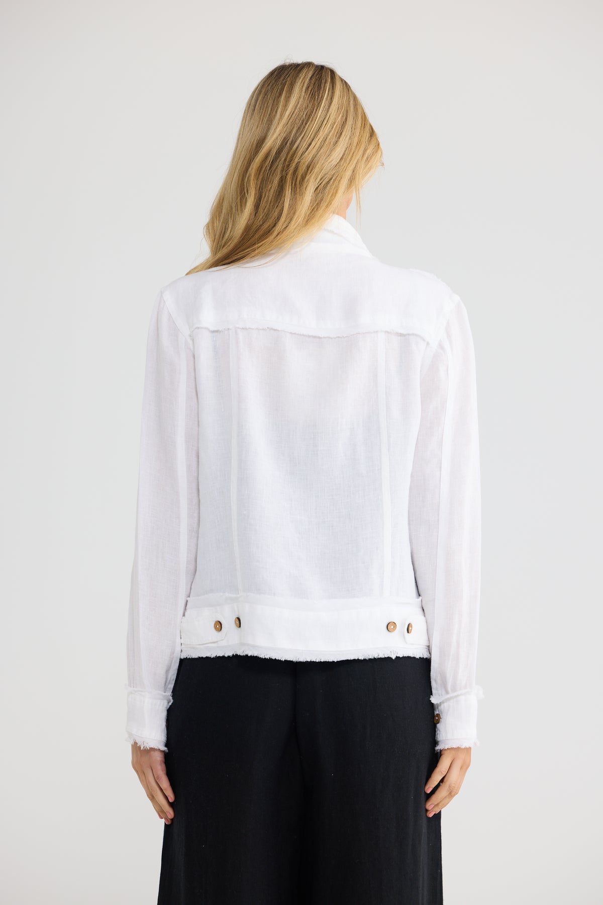 Monza Jacket - White Linen